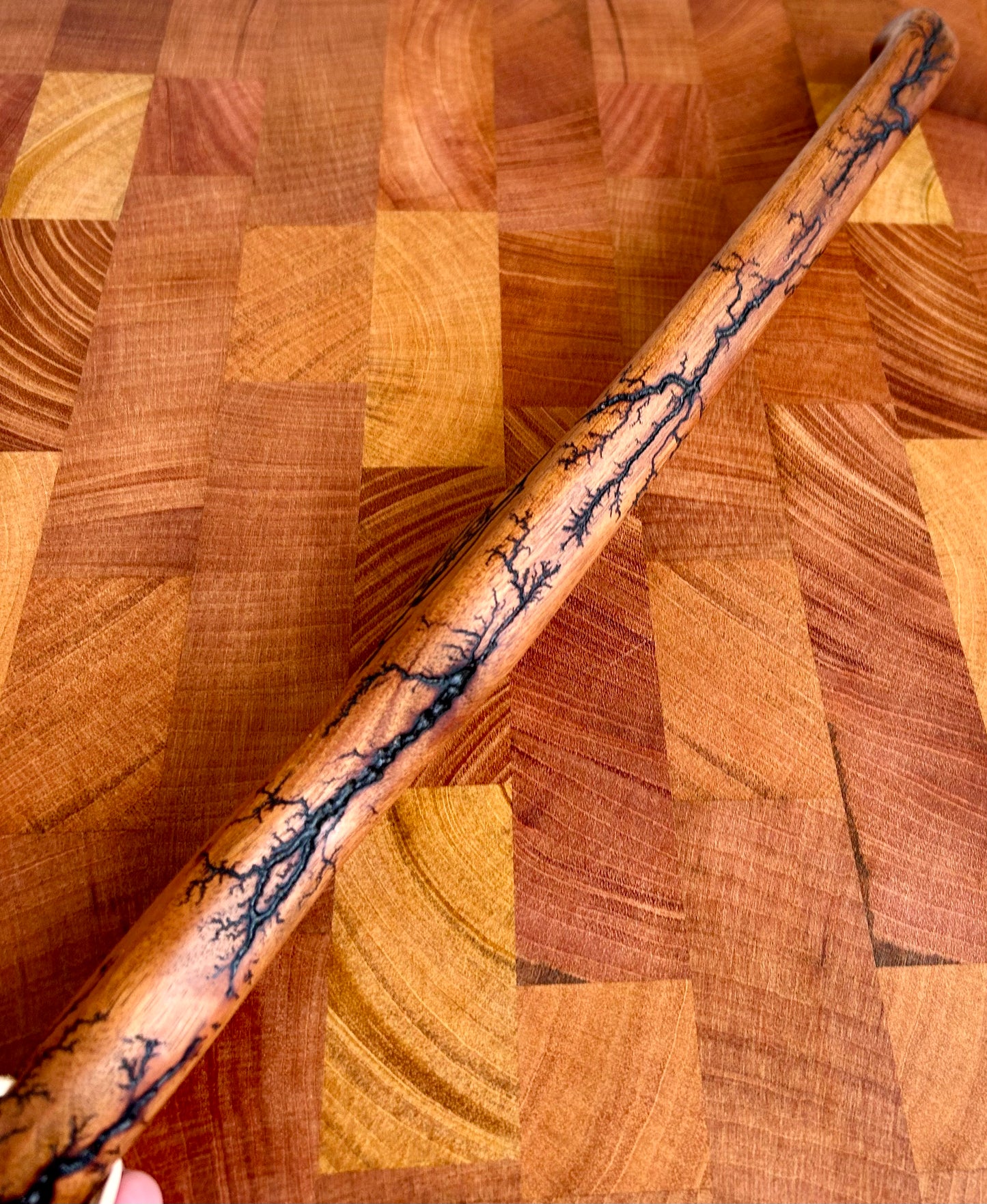 Beef Brisket Mahogany Fractal Burnt Bow Knife