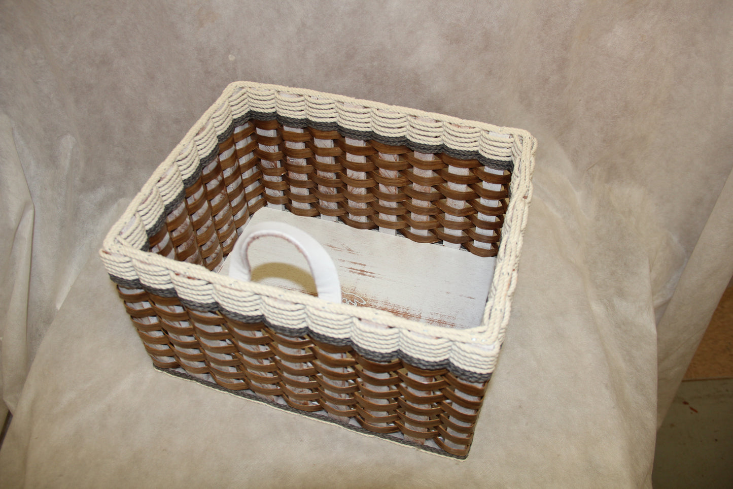 Cubby Basket--Cottage Grey