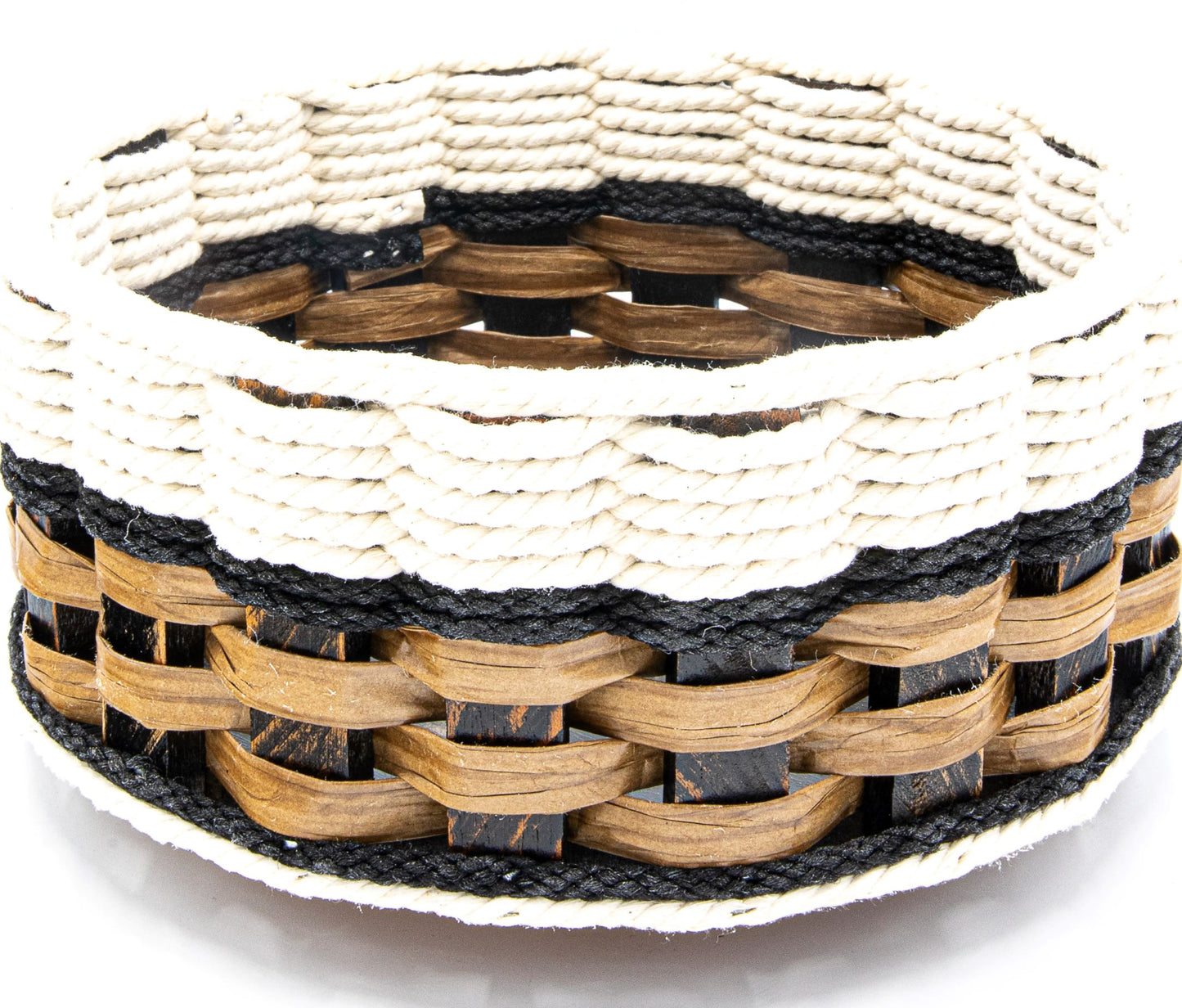 9 inch Lazy Susan Basket-Cottage Black