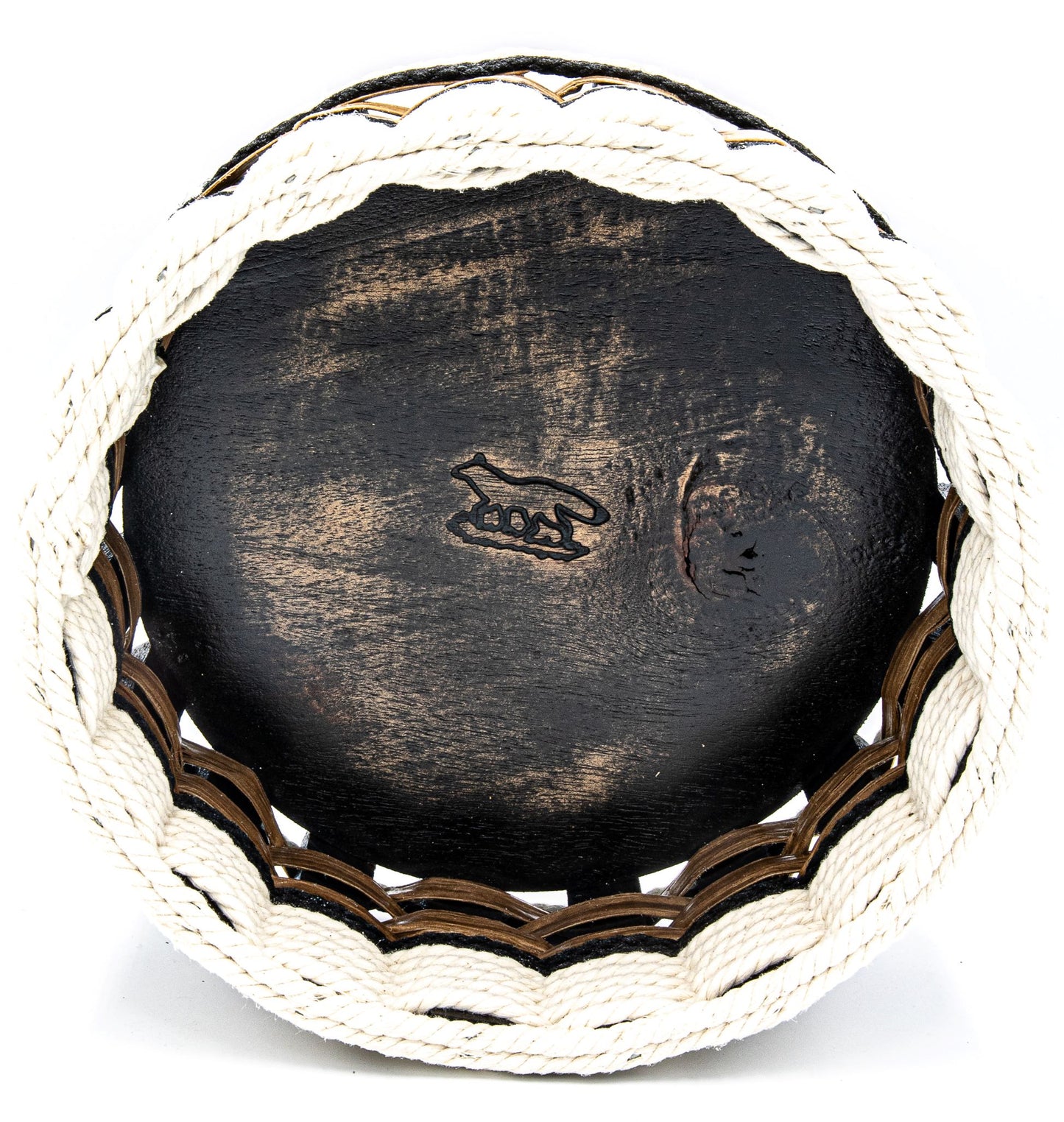 9 inch Lazy Susan Basket-Cottage Black