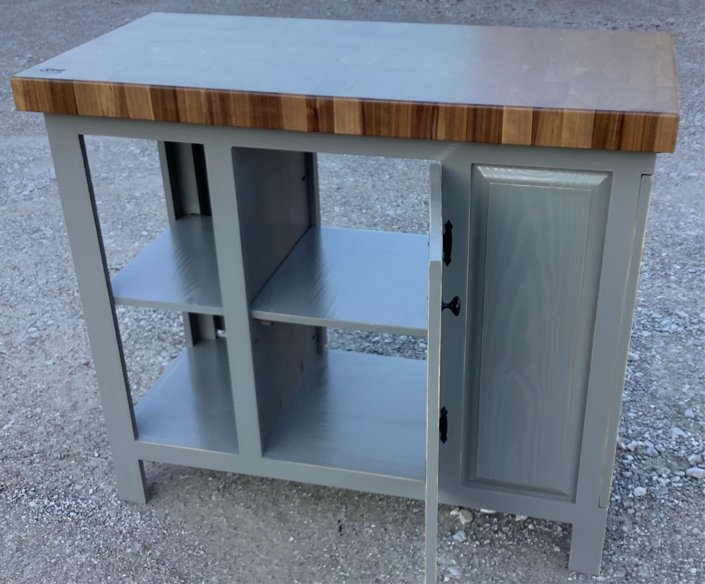 Farmhouse Island-Farmhouse 22x44 Black Walnut end grain butcher block