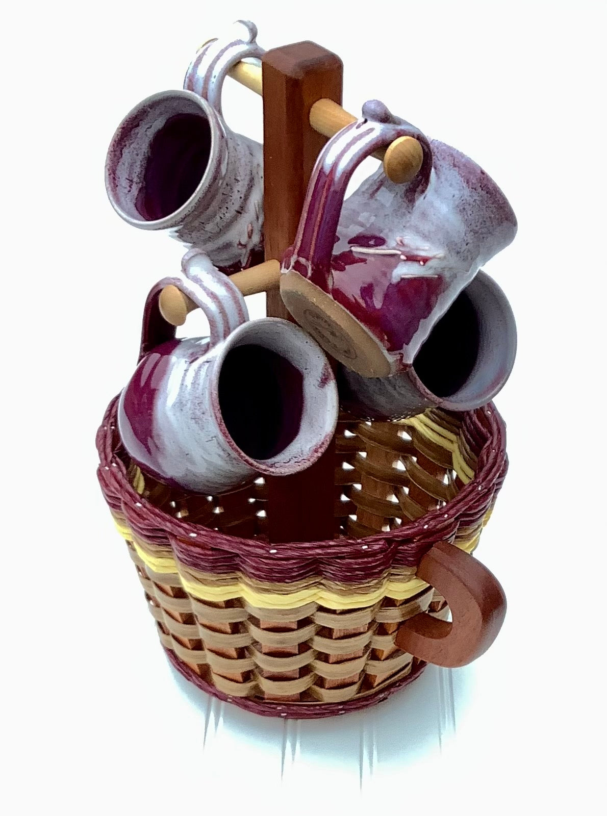 Coffee Mug Lazy Susan Basket