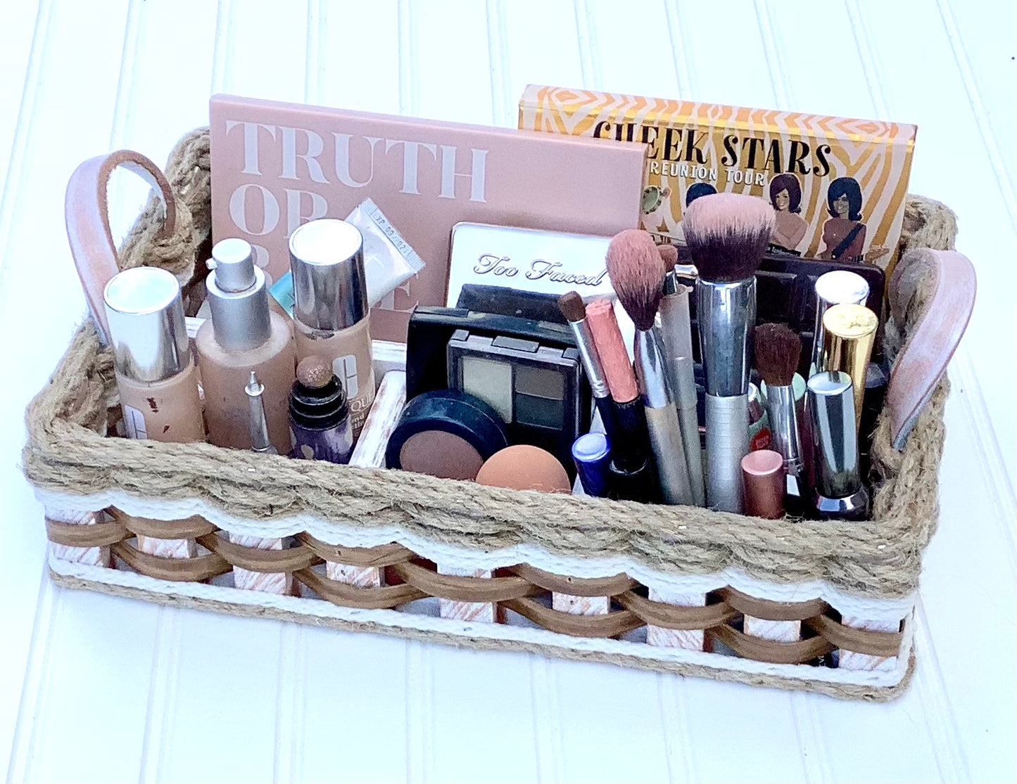 Makeup Basket-Large Shabby Chic