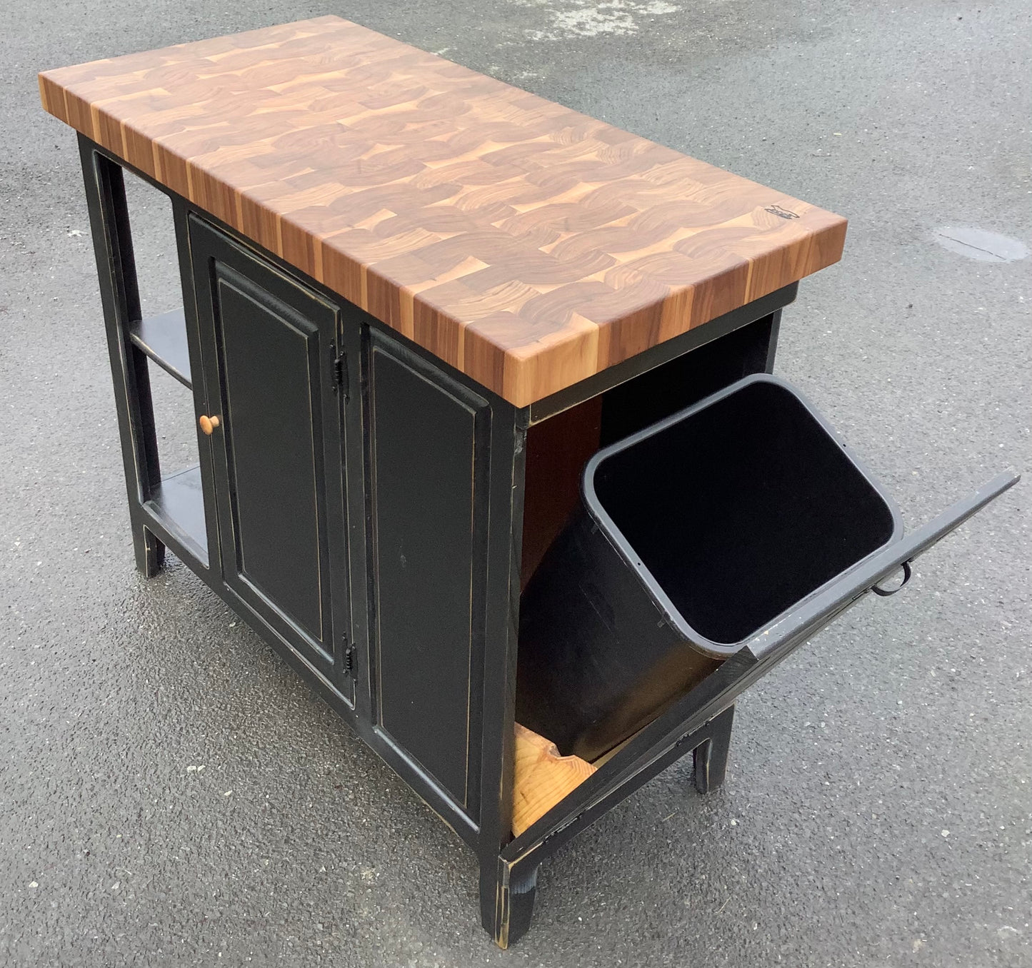 Farmhouse Island-Farmhouse 22x44 Black Walnut end grain butcher block
