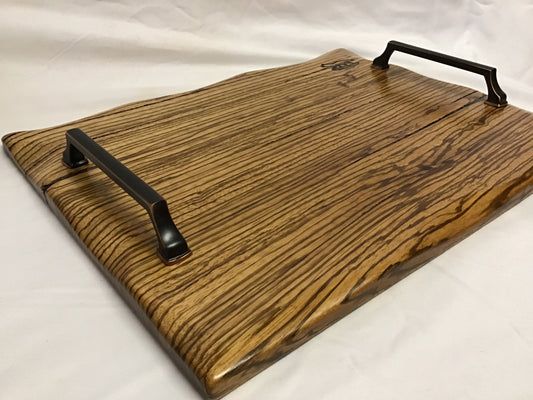 Charcuterie Board-Zebra Wood w/waned edge