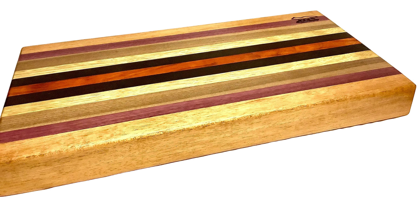 Cutting Board- 2 inch Thick Large Stripes Board