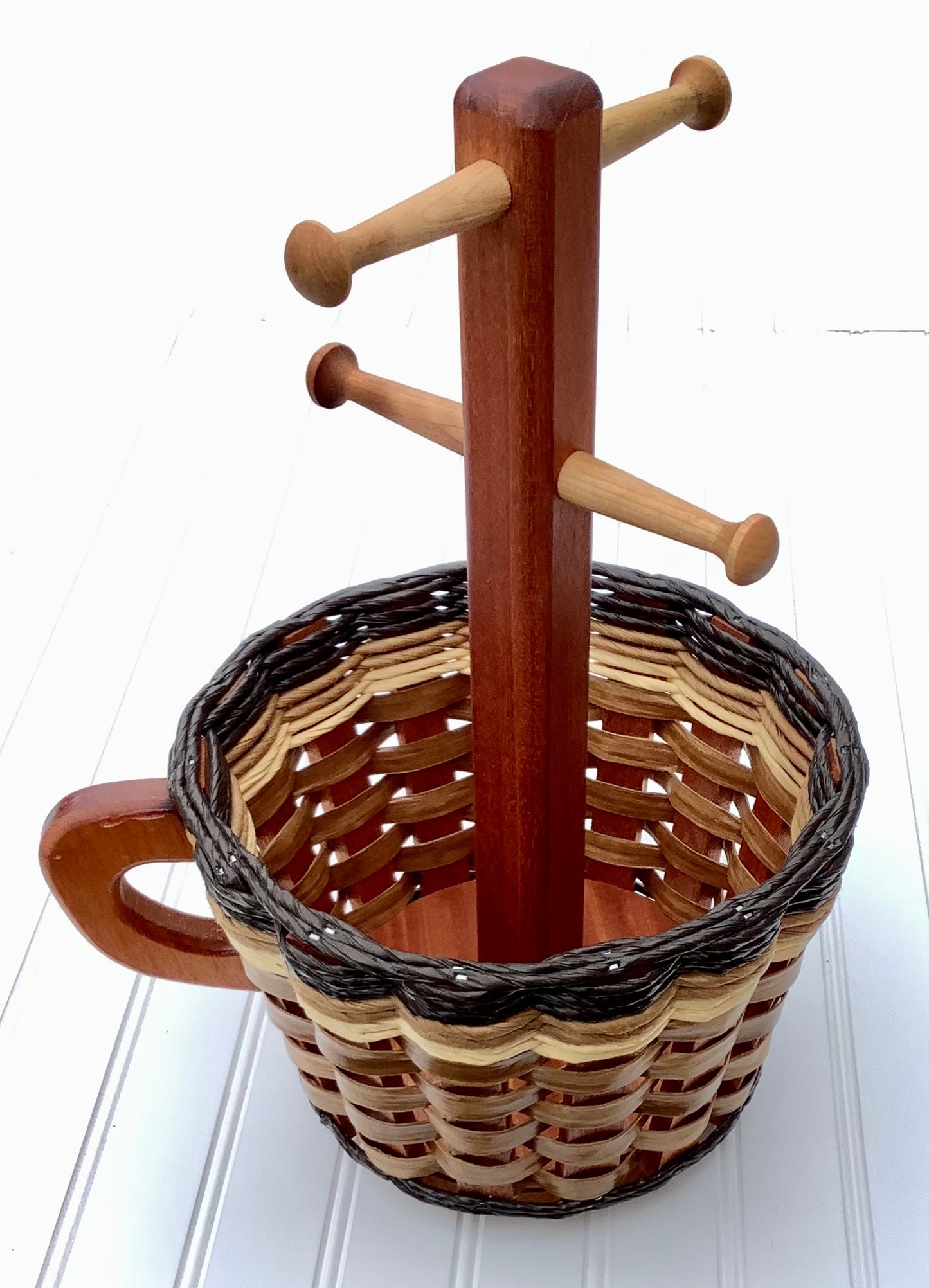 Coffee Mug Lazy Susan Basket