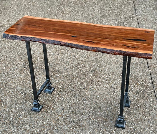 Live Edge Patagonian Rosewood Table w/bell feet legs