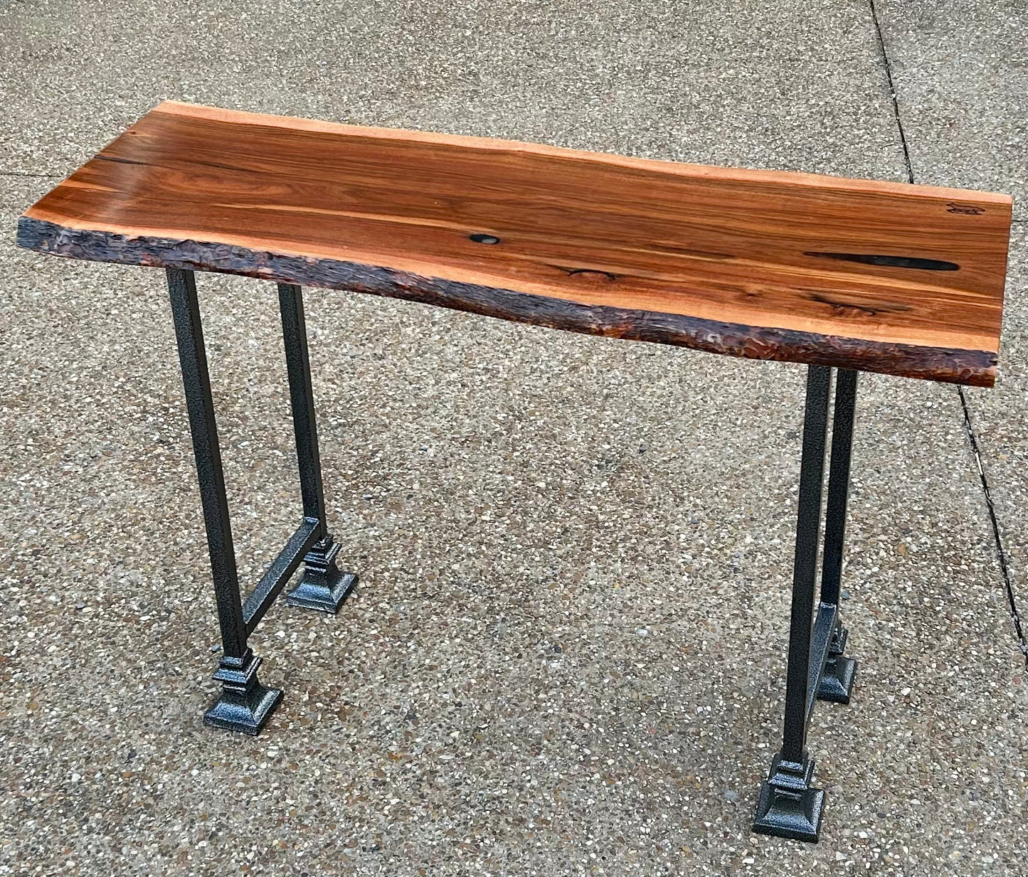 Live Edge Patagonian Rosewood Table w/bell feet legs