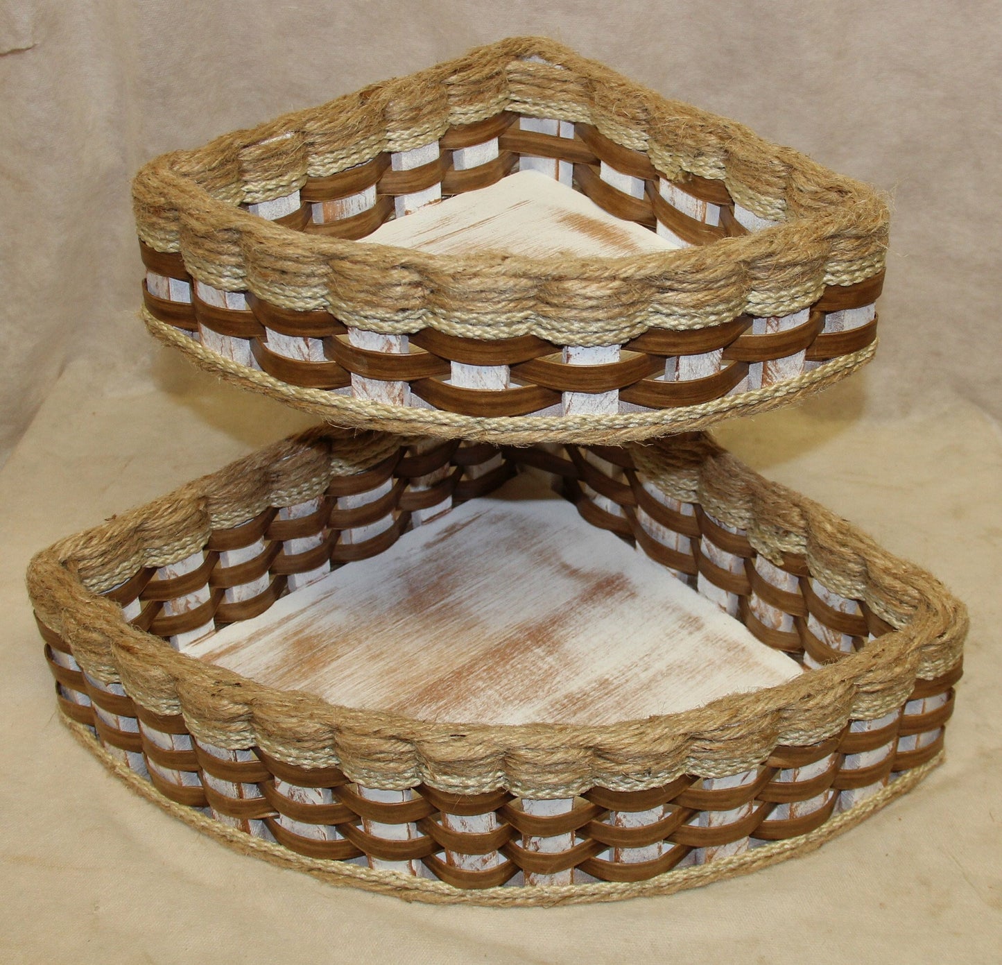 Double Corner Basket-Shabby Chic Collection