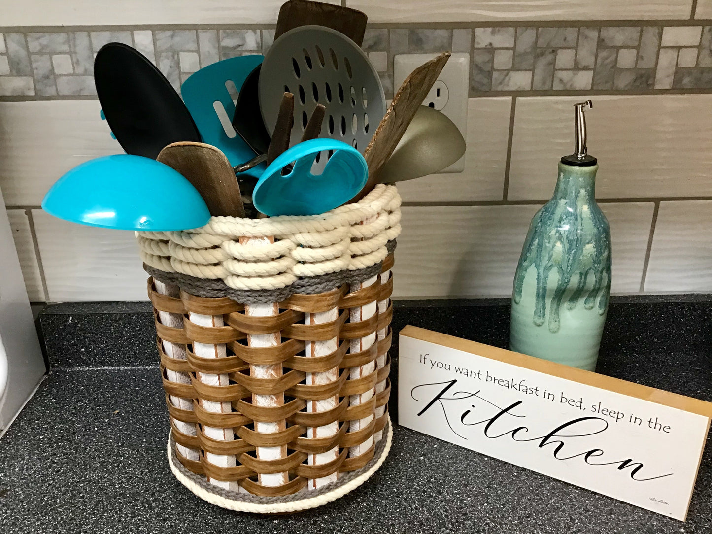 Utensil Lazy Susan--Grey Cottage