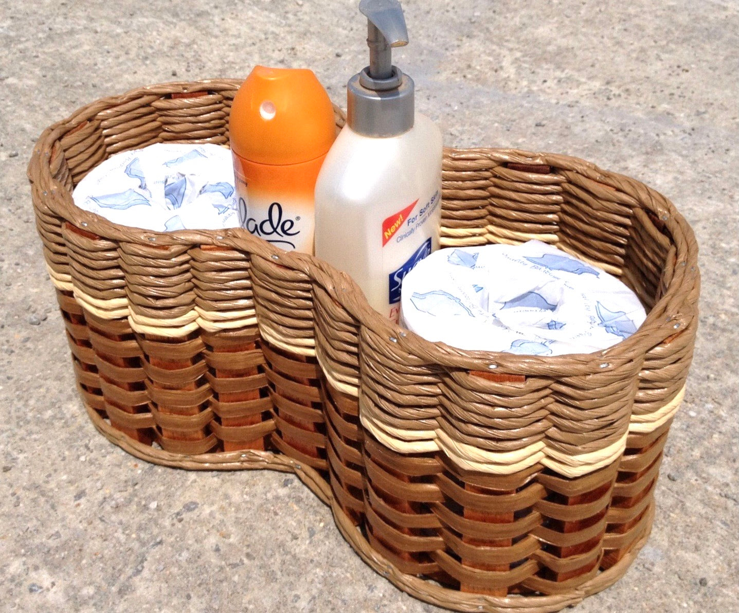 Toilet paper/air-freshener basket