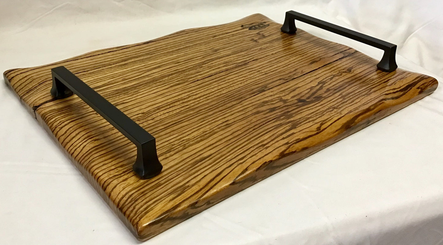 Charcuterie Board-Zebra Wood w/waned edge