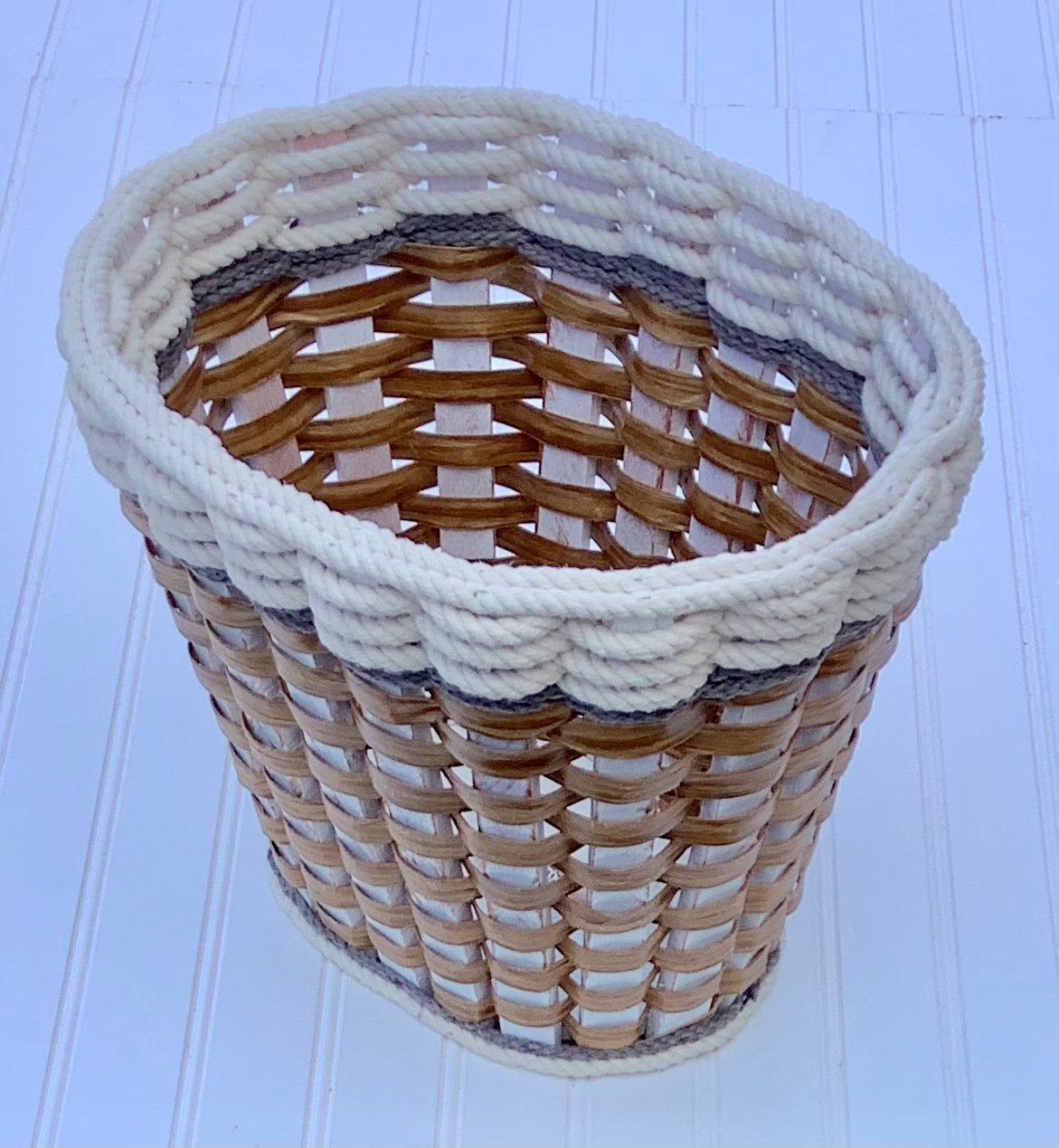 Oval Waste Basket- Cottage Grey