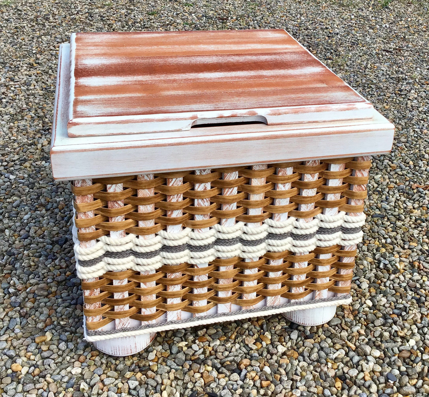 Ottoman Basket-Cottage Grey