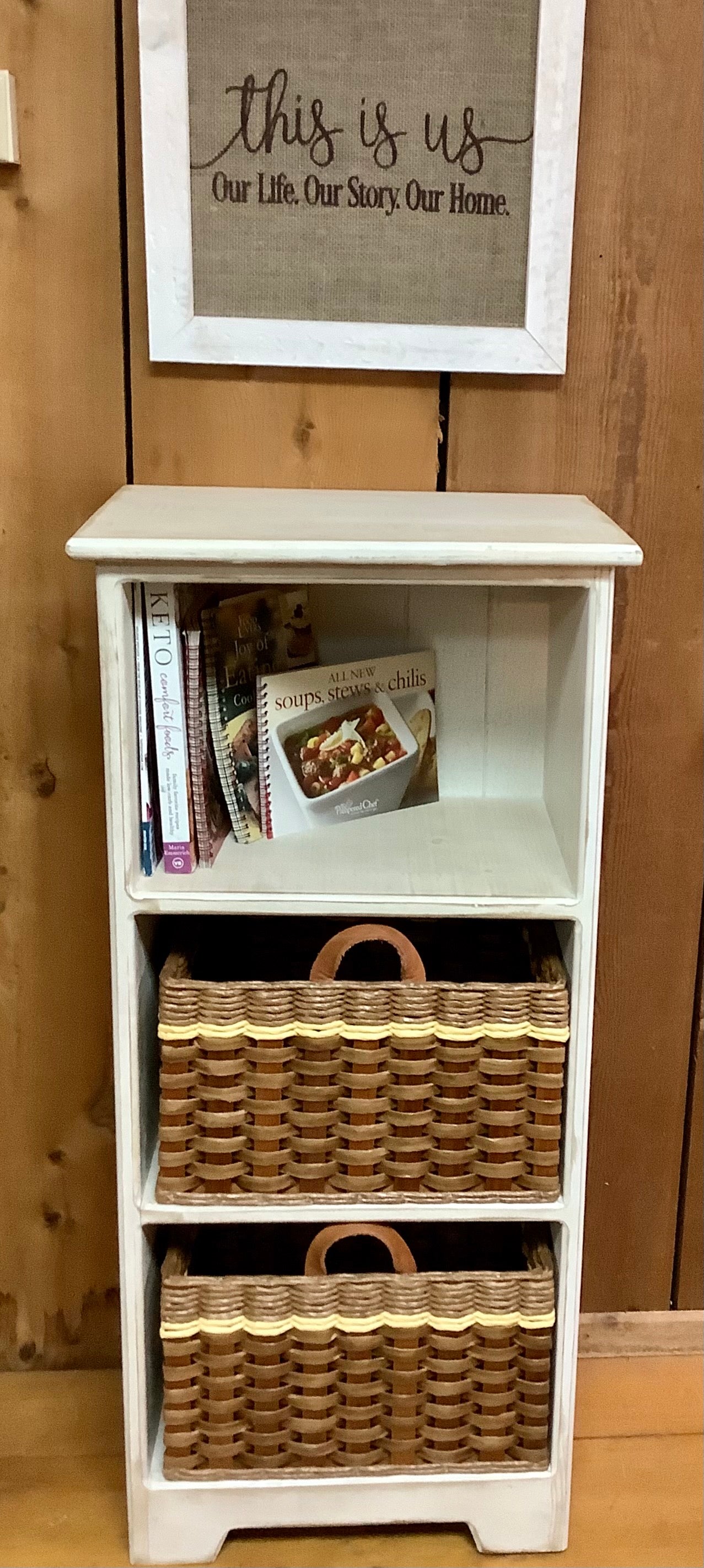 Cubby Book Shelf Unit w/three Cubbies