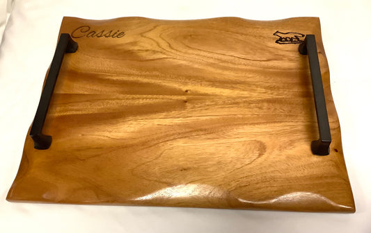 Charcuterie Board- Mahogany w/waned egde