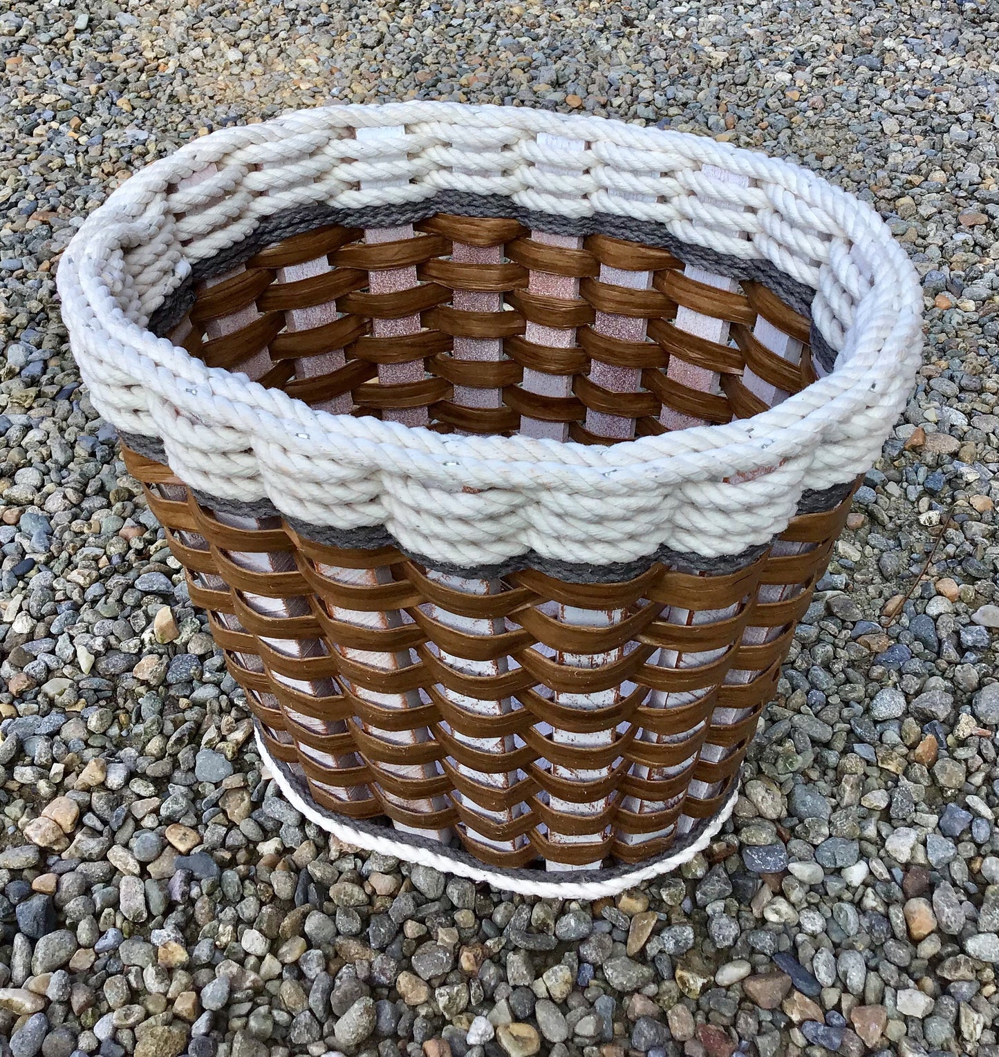 Oval Waste Basket- Cottage Grey