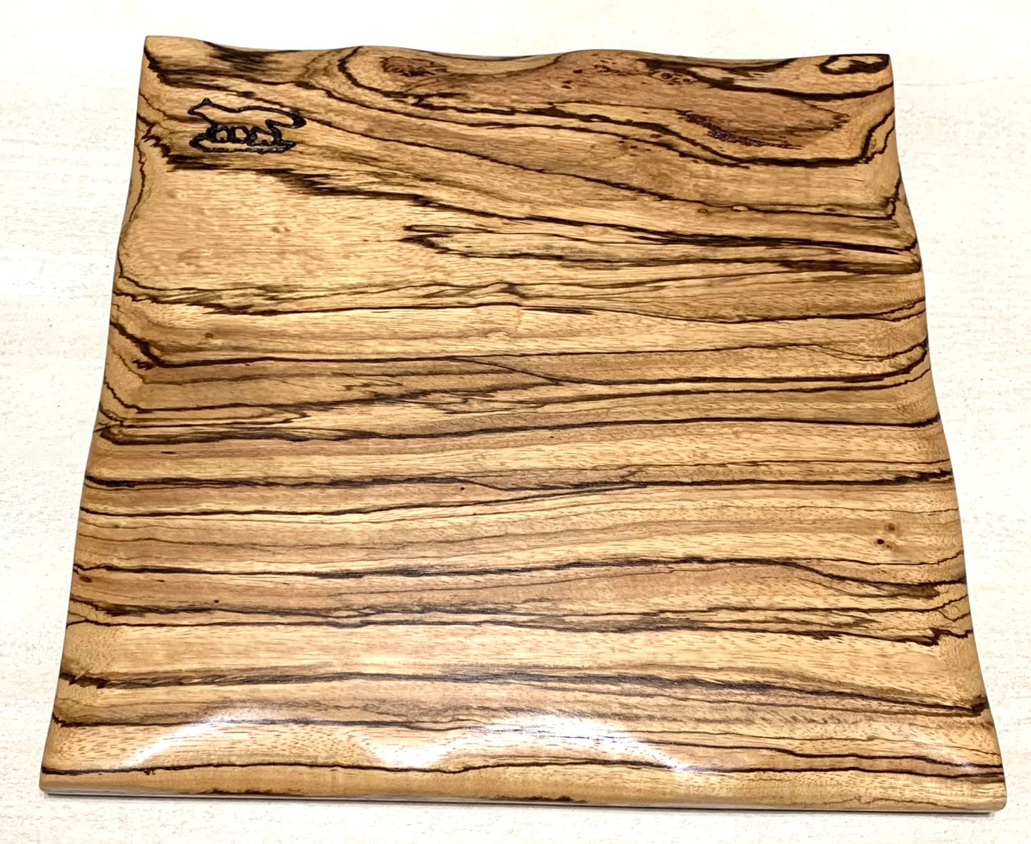 Charcuterie Board-Zebra Wood w/waned edge