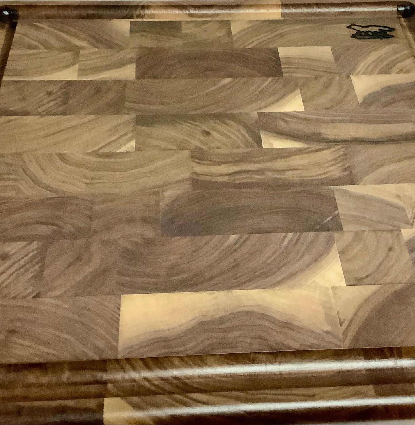 Cutting board-Black Walnut End Grain w/drip trail