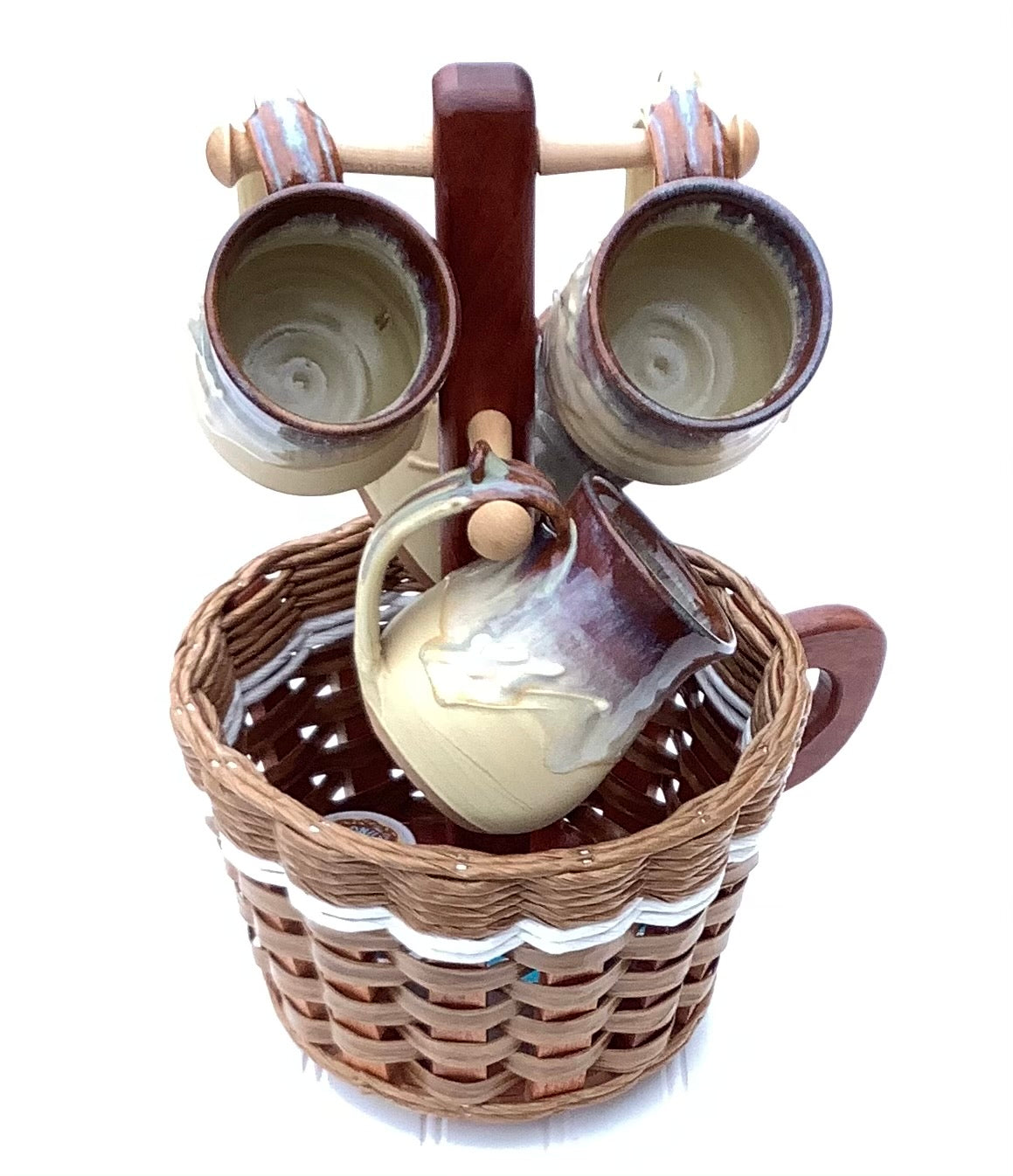 Coffee Mug Lazy Susan Basket