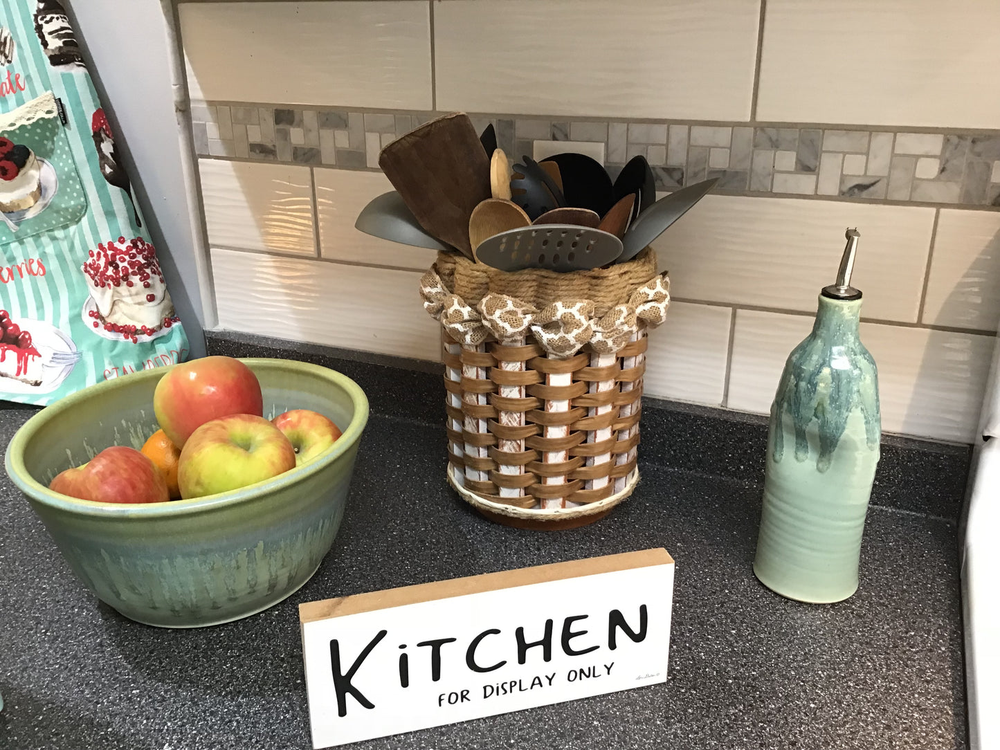 Utensil Lazy Susan Basket-Shabby Chic Collection