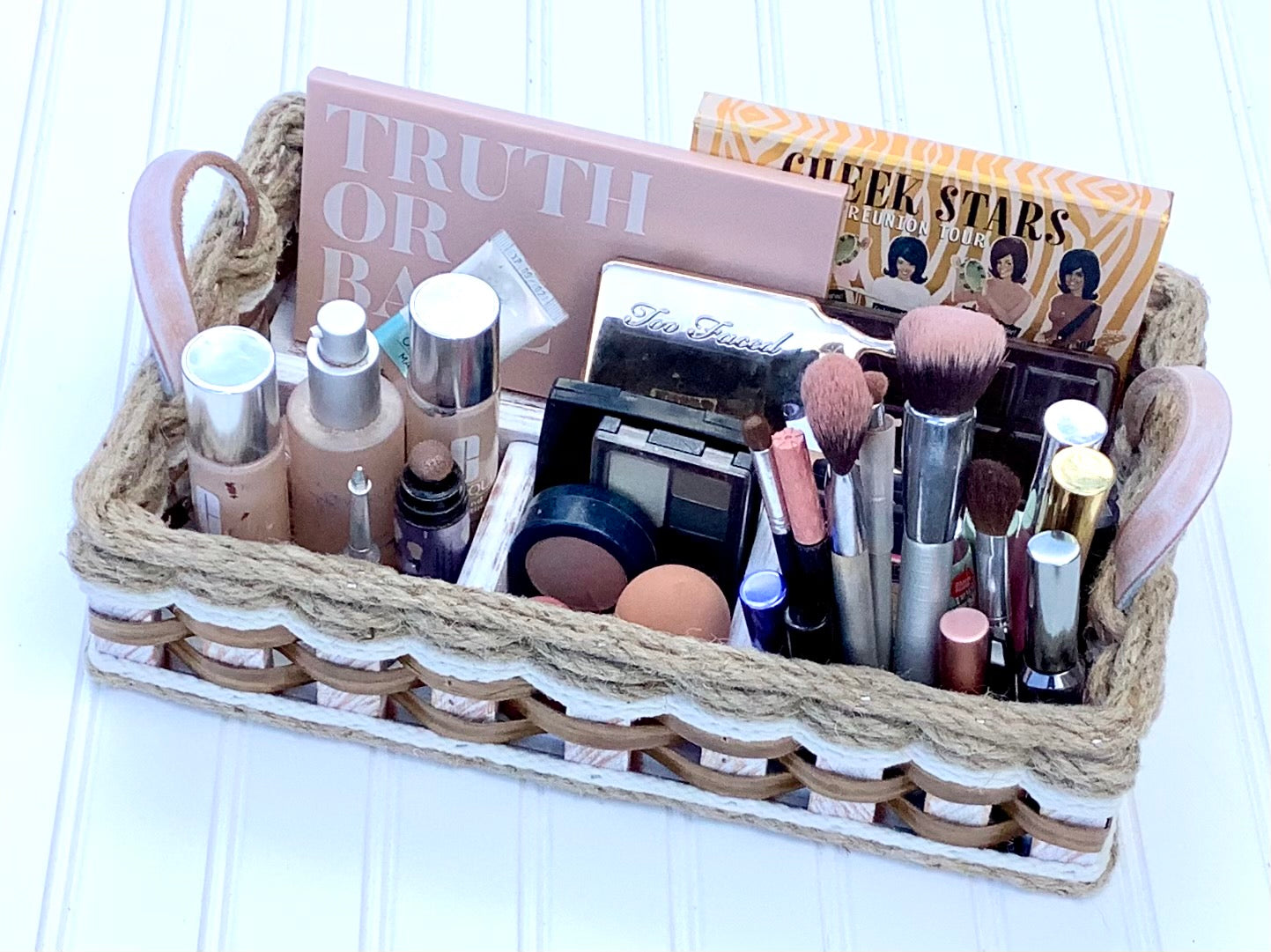 Makeup Basket-Large Shabby Chic