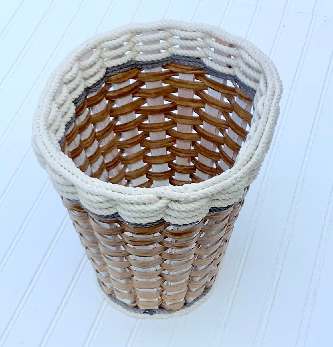 Oval Waste Basket- Cottage Grey