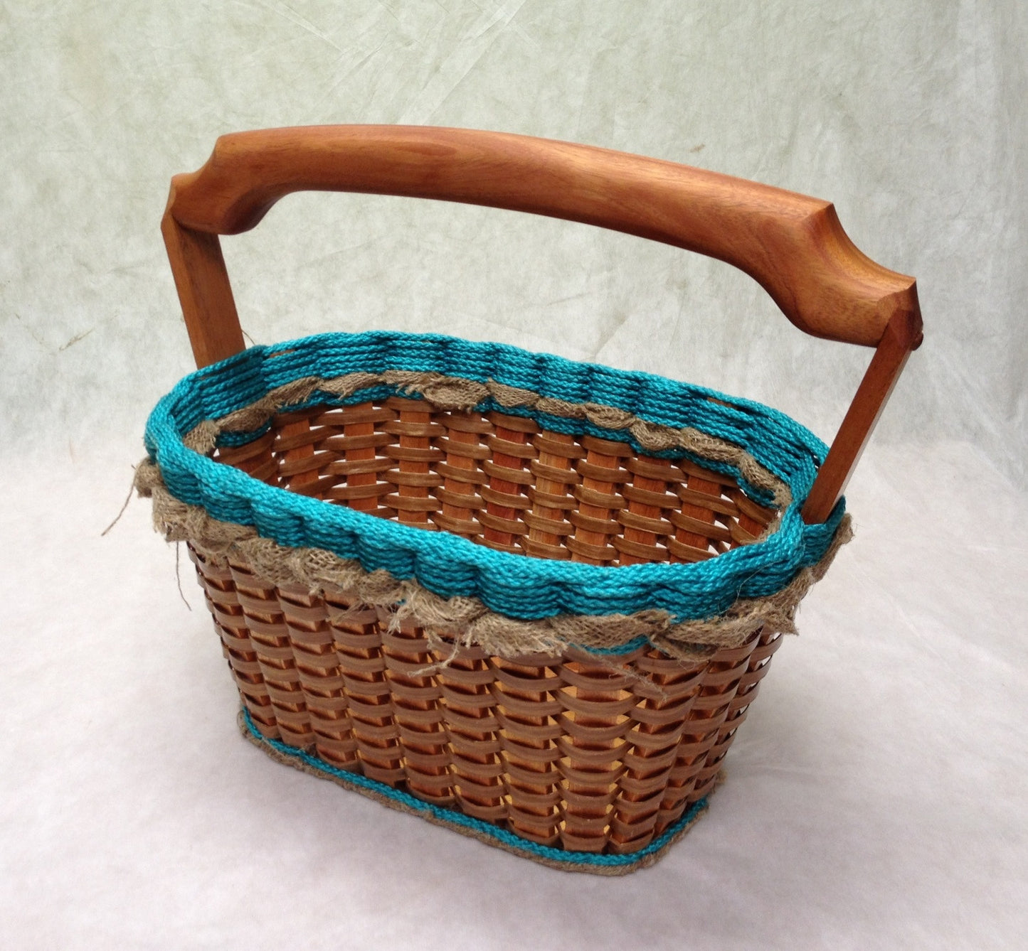 Magazine Basket w/solid burlap colors-Shabby Chic Collection