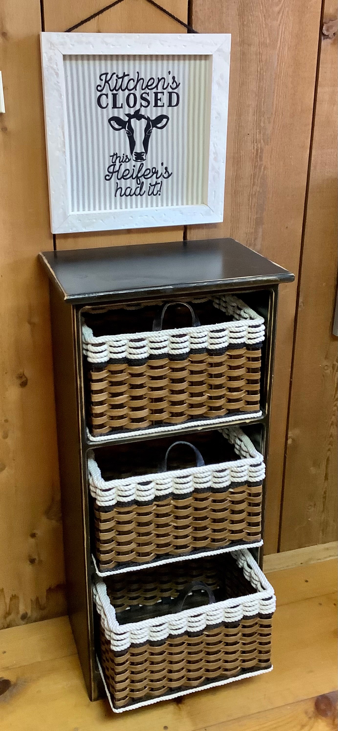 Cubby Book Shelf Unit w/three Cubbies