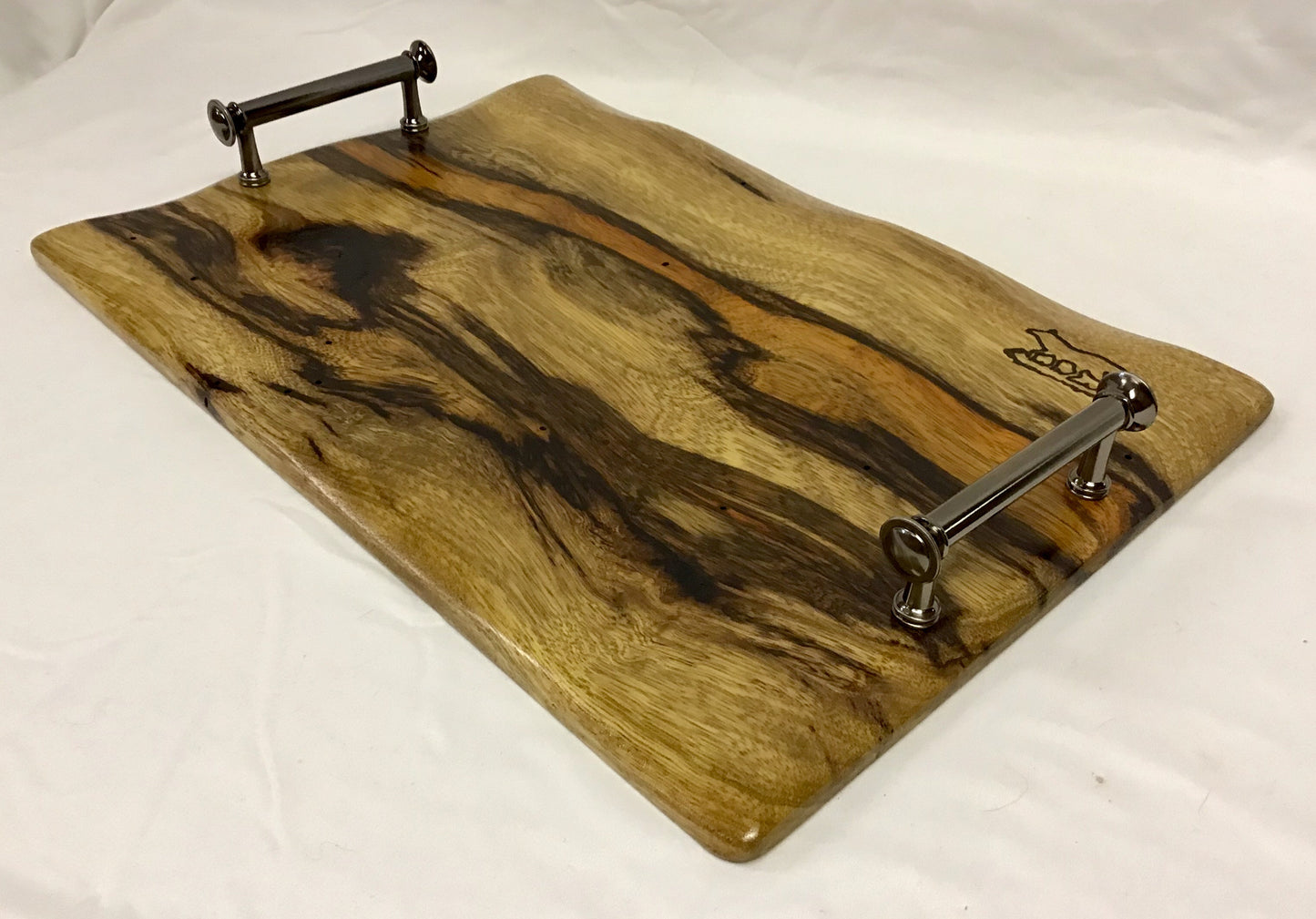 Charcuterie Board w/Black Limba and handles