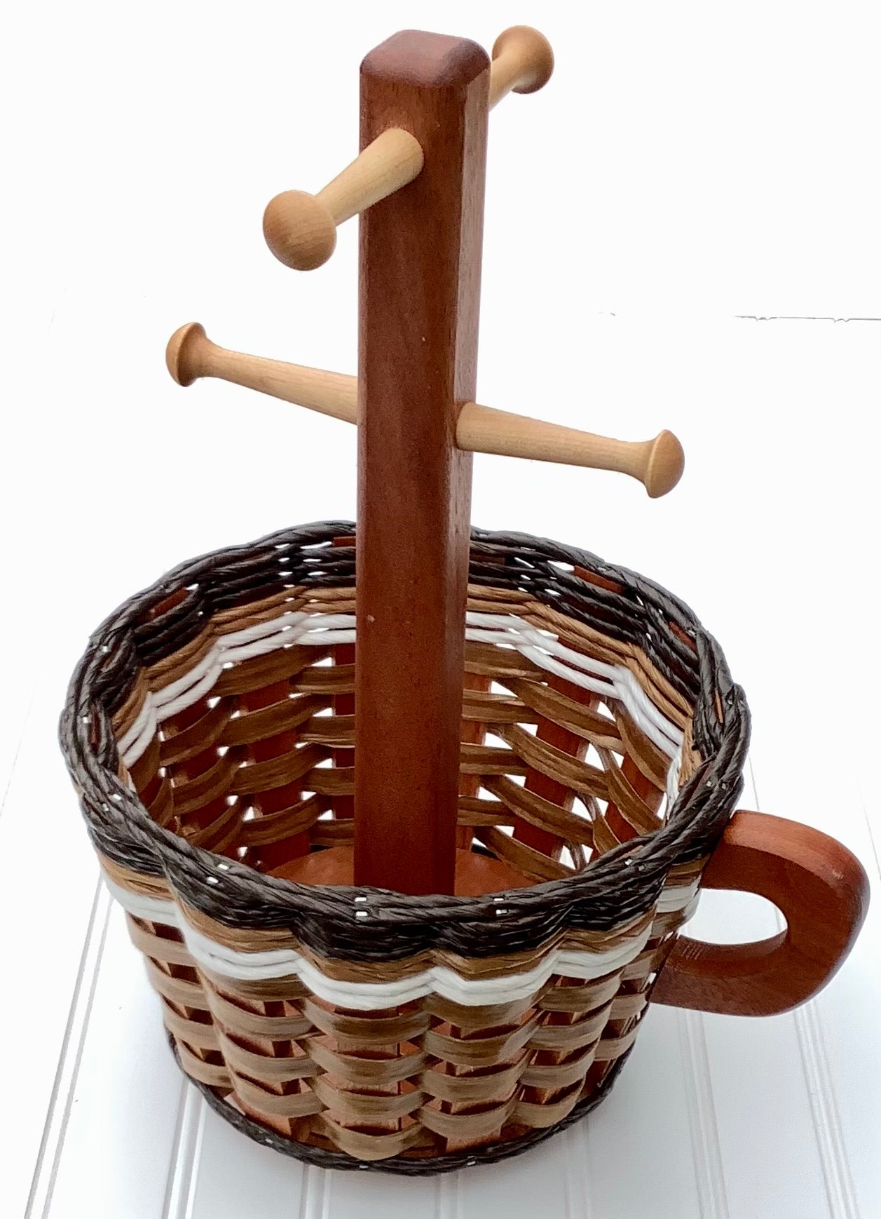 Coffee Mug Lazy Susan Basket