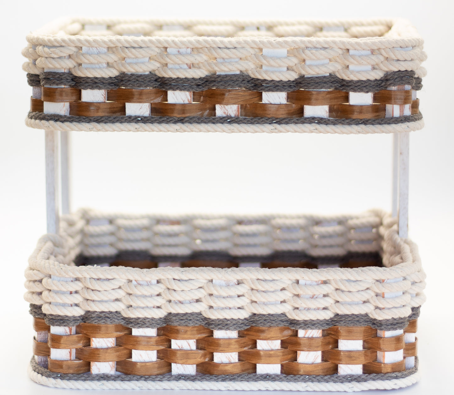 Double Bread Basket- Cottage Grey
