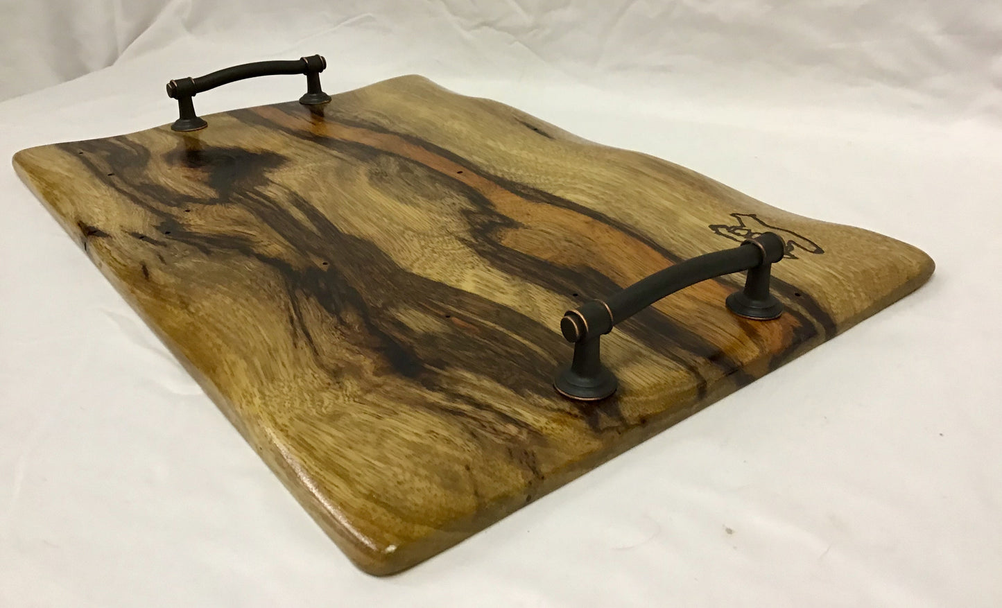 Charcuterie Board w/Black Limba and handles