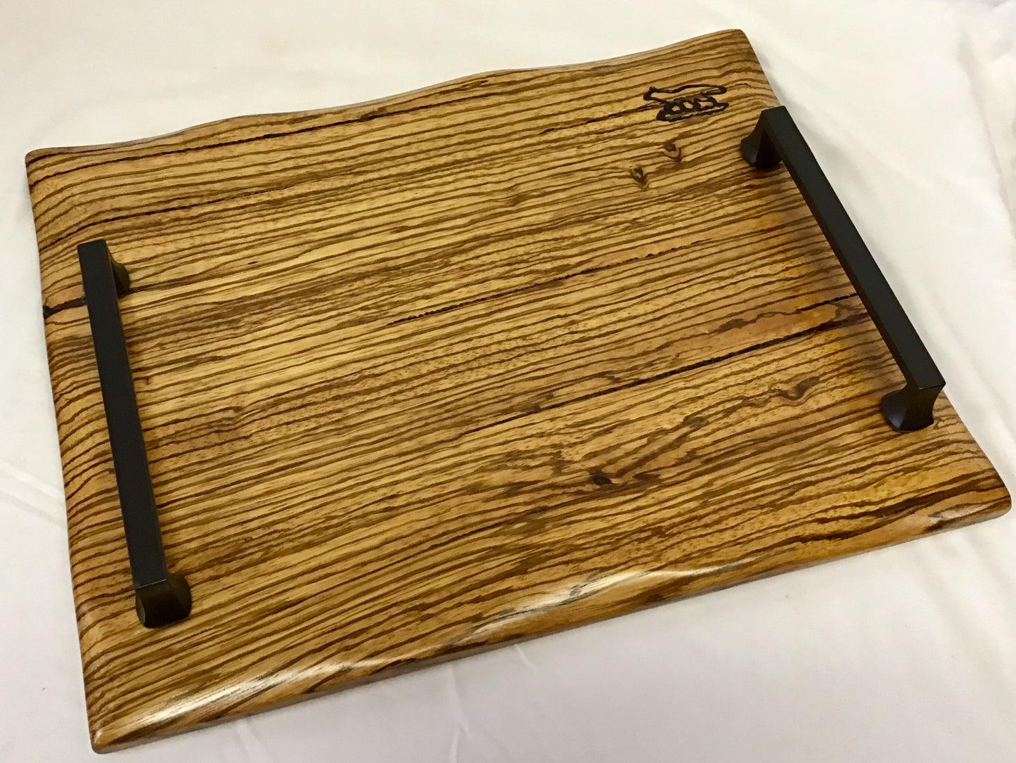 Charcuterie Board-Zebra Wood w/waned edge