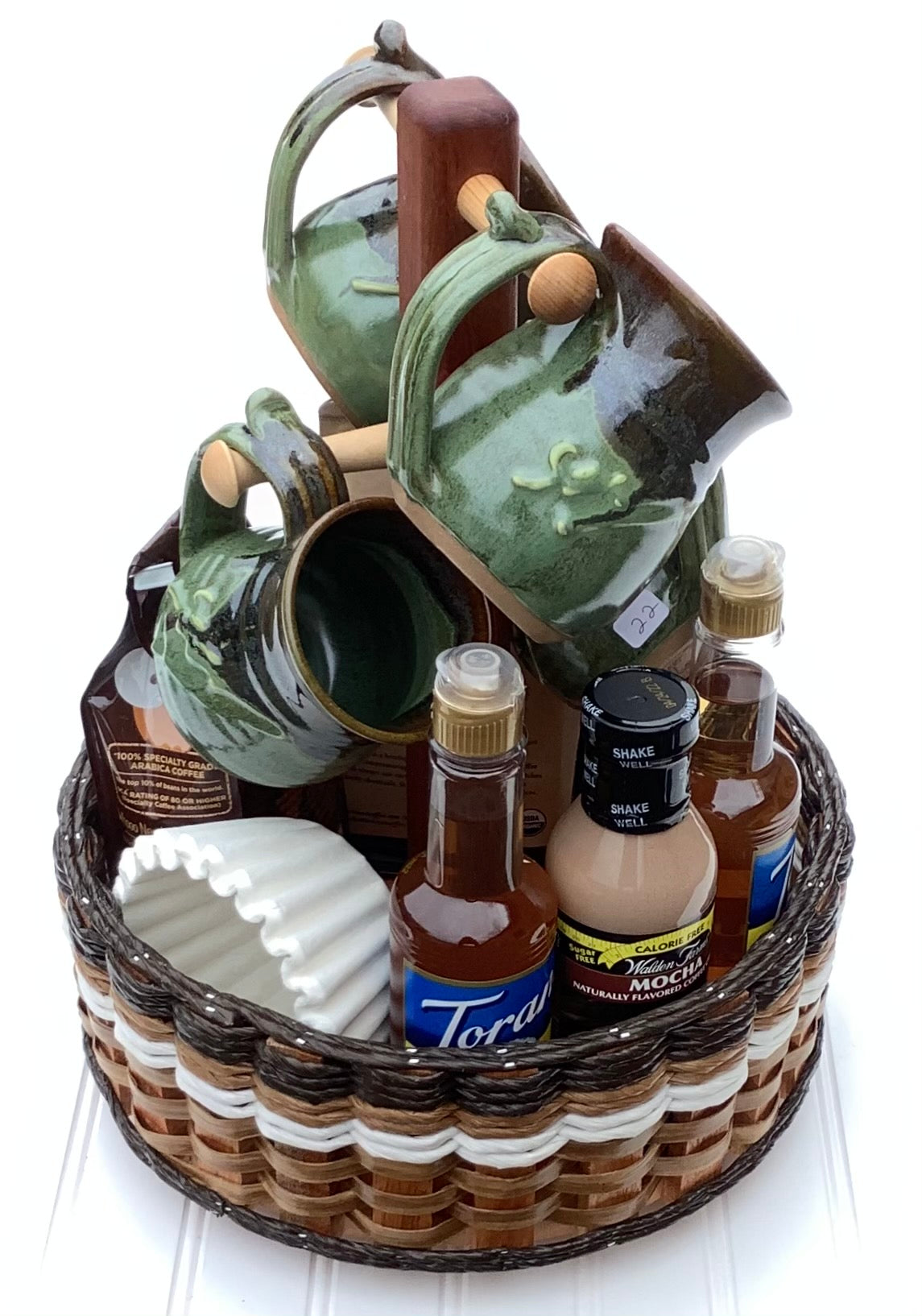 Coffee Bar Lazy Susan Basket