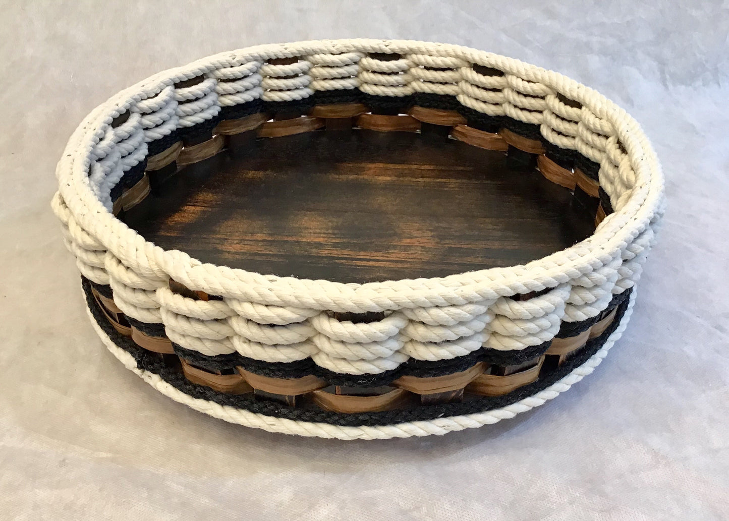 13 inch Lazy Susan Basket-Cottage Black