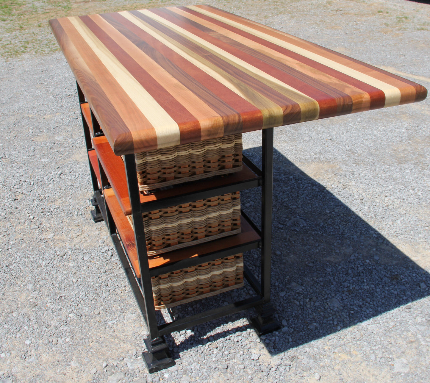 Island-32x60 small six drawer with striped top