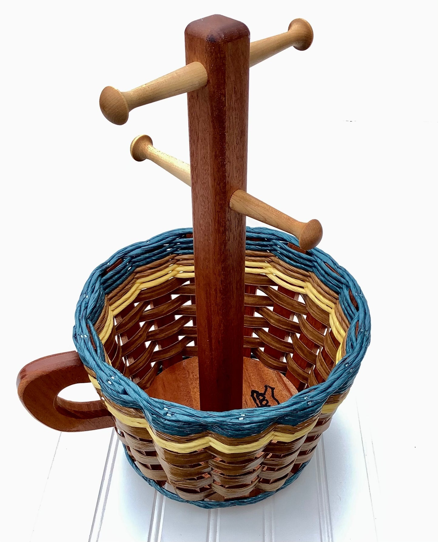 Coffee Mug Lazy Susan Basket