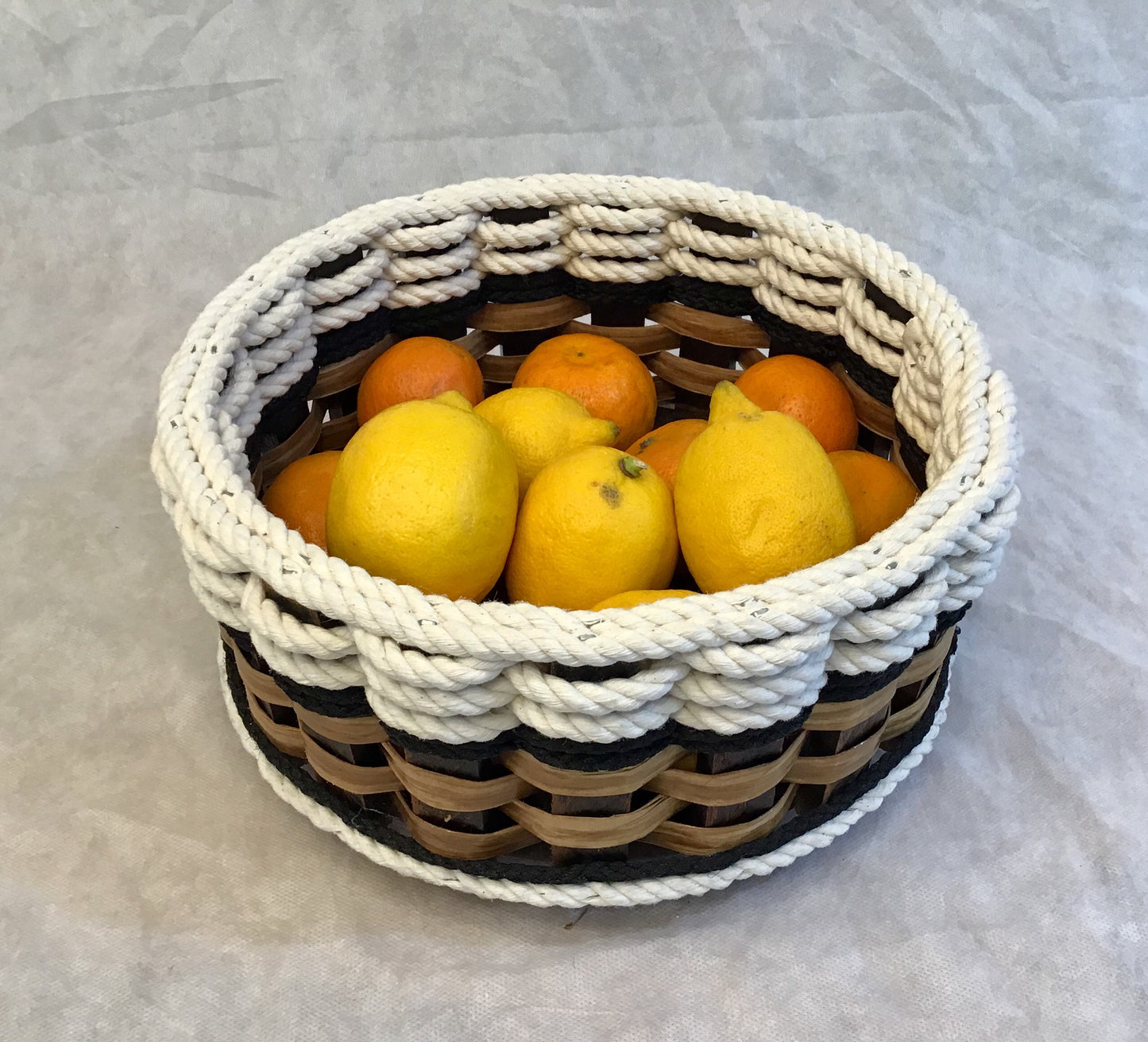 9 inch Lazy Susan Basket-Cottage Black
