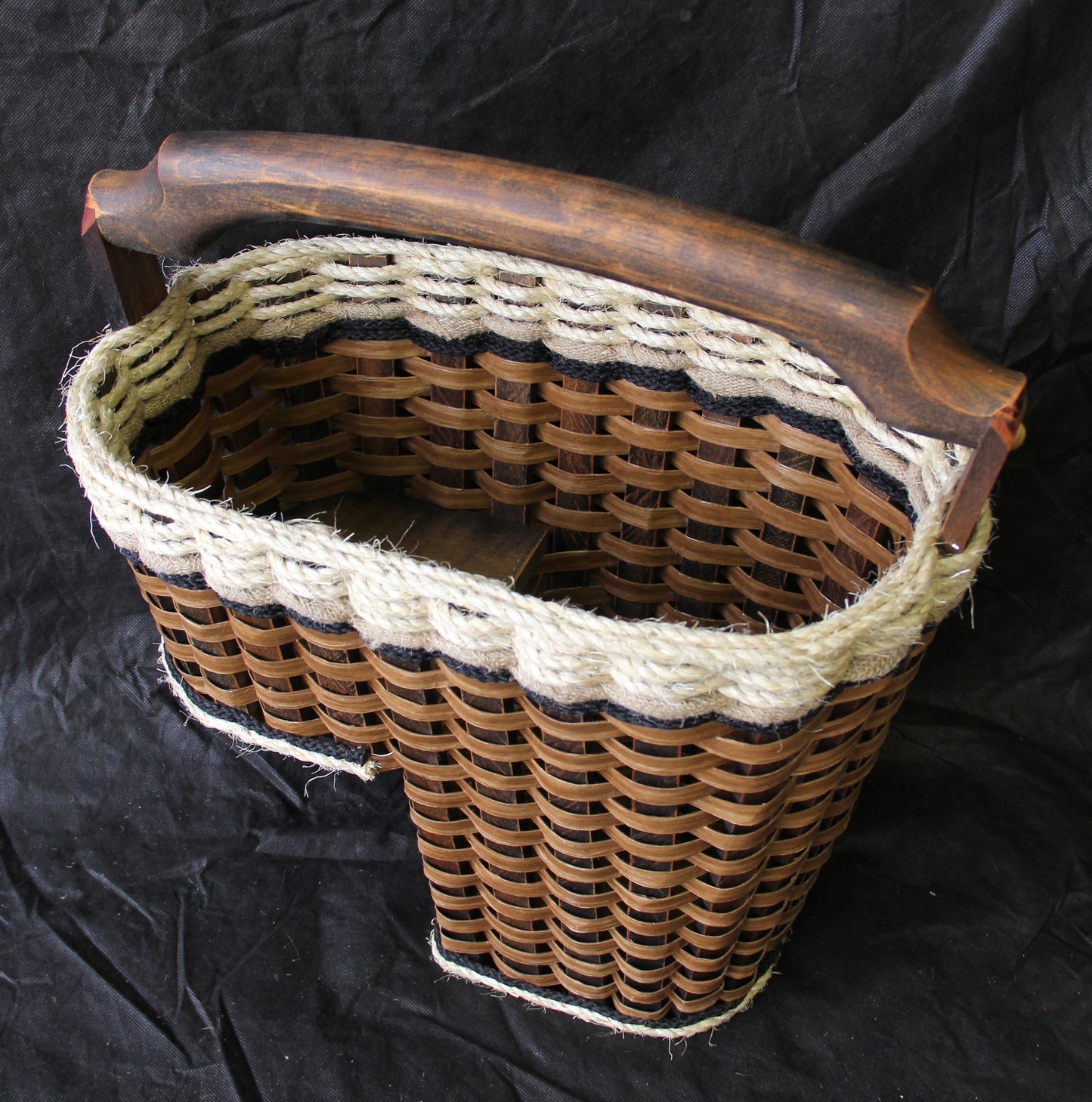 Step basket/distressed black shabby chic large
