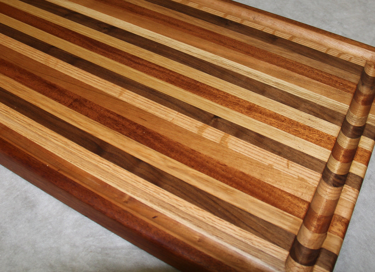 Cutting Board--Thick Large Stripes Board – Foxcreek Baskets