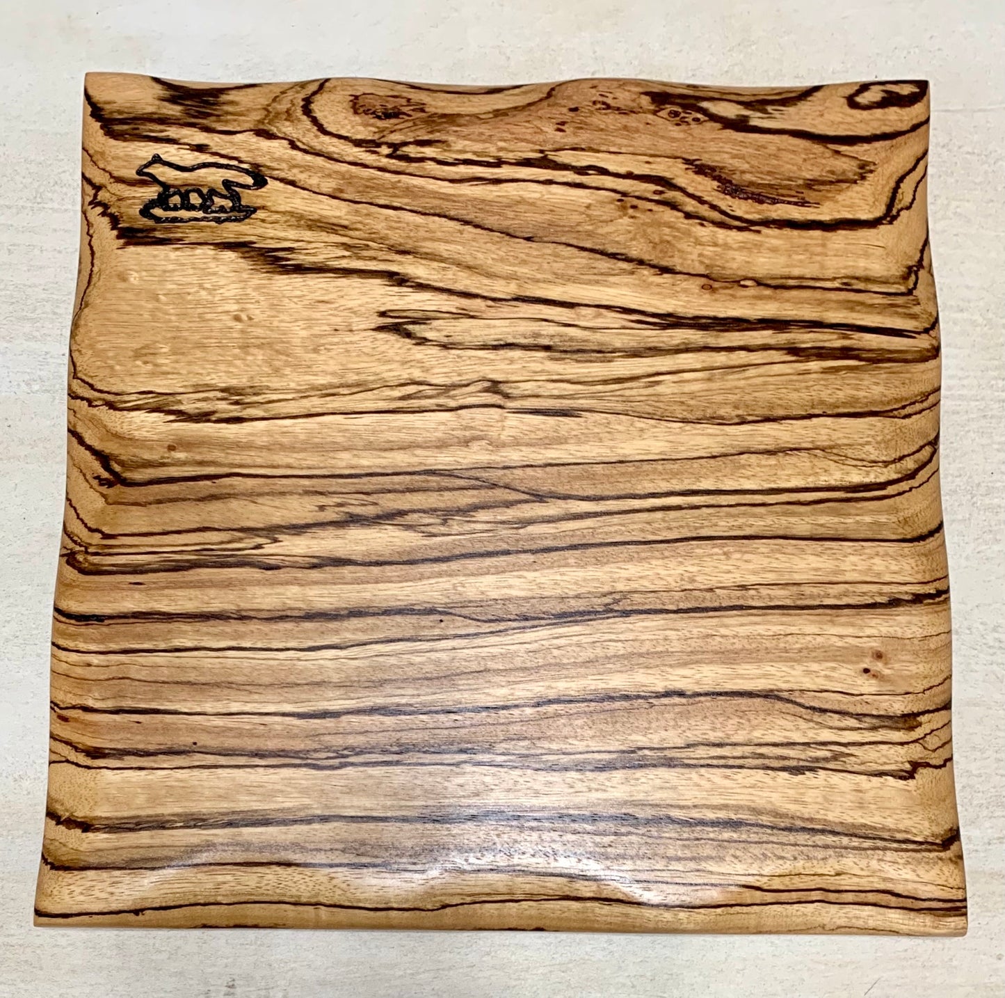 Charcuterie Board-Zebra Wood w/waned edge
