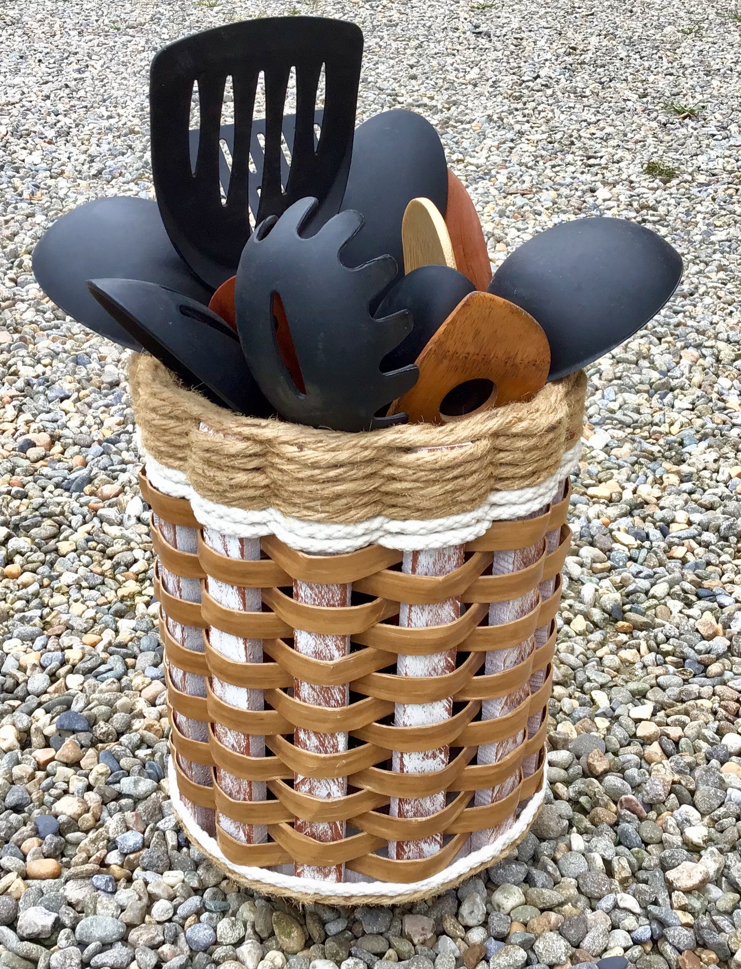 Utensil Lazy Susan Basket-Shabby Chic Collection