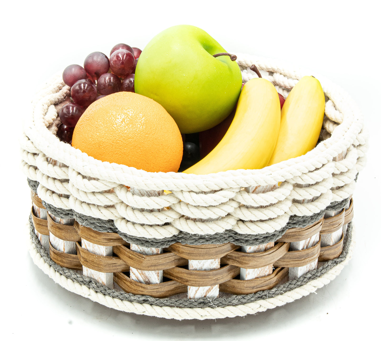 9 inch Lazy Susan Basket--Cottage Grey