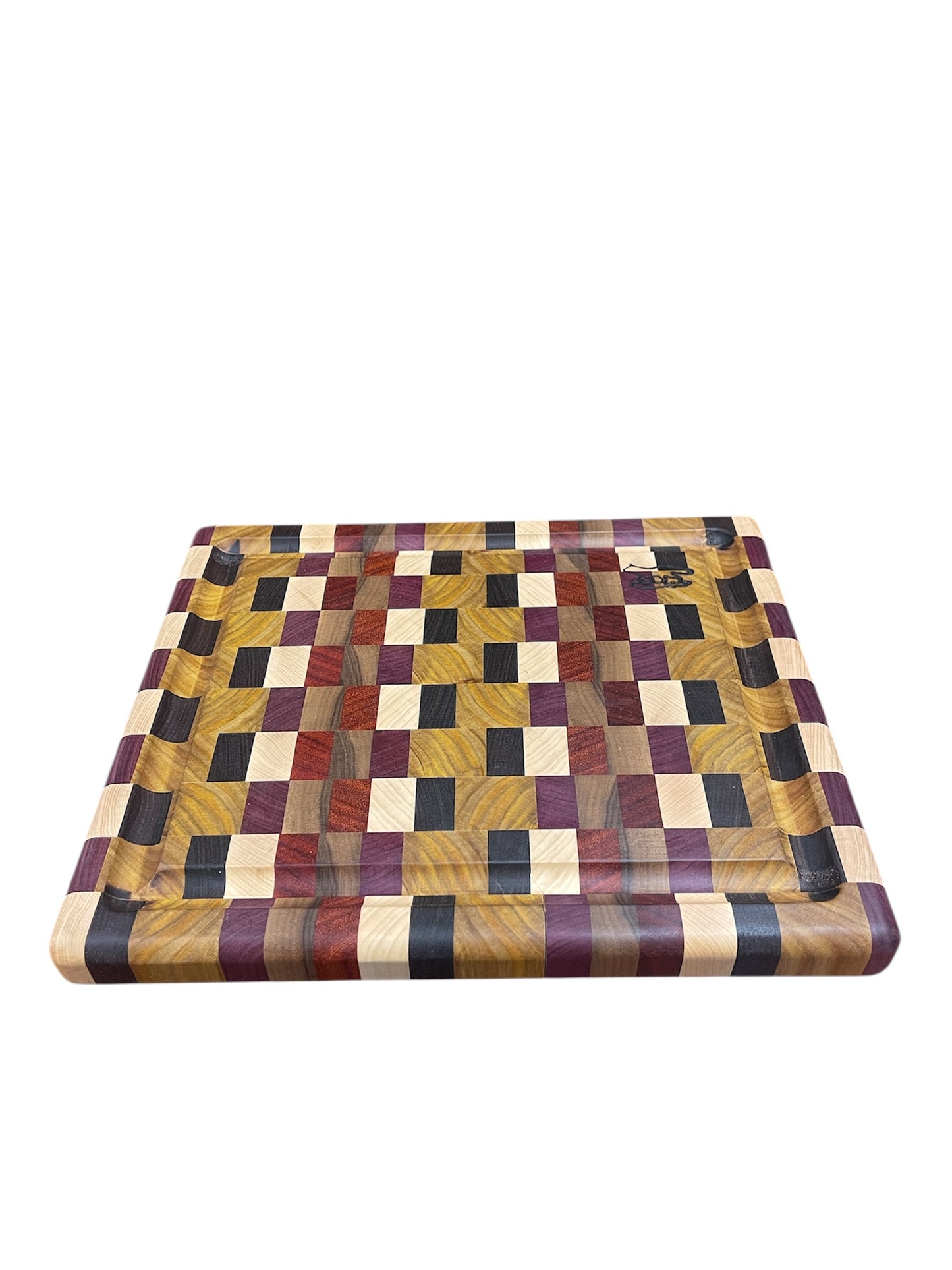 Cutting Board-Colors on Display End Grain Exotic Woods Cutting Board