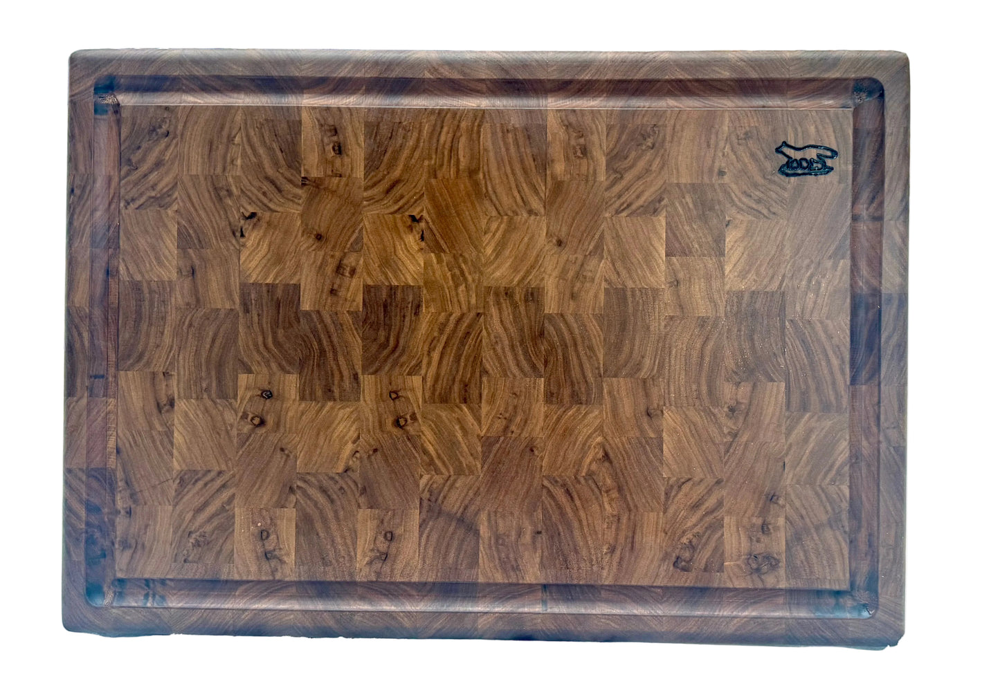 Cutting Board- Black Walnut End Grain Cutting Board with blood route