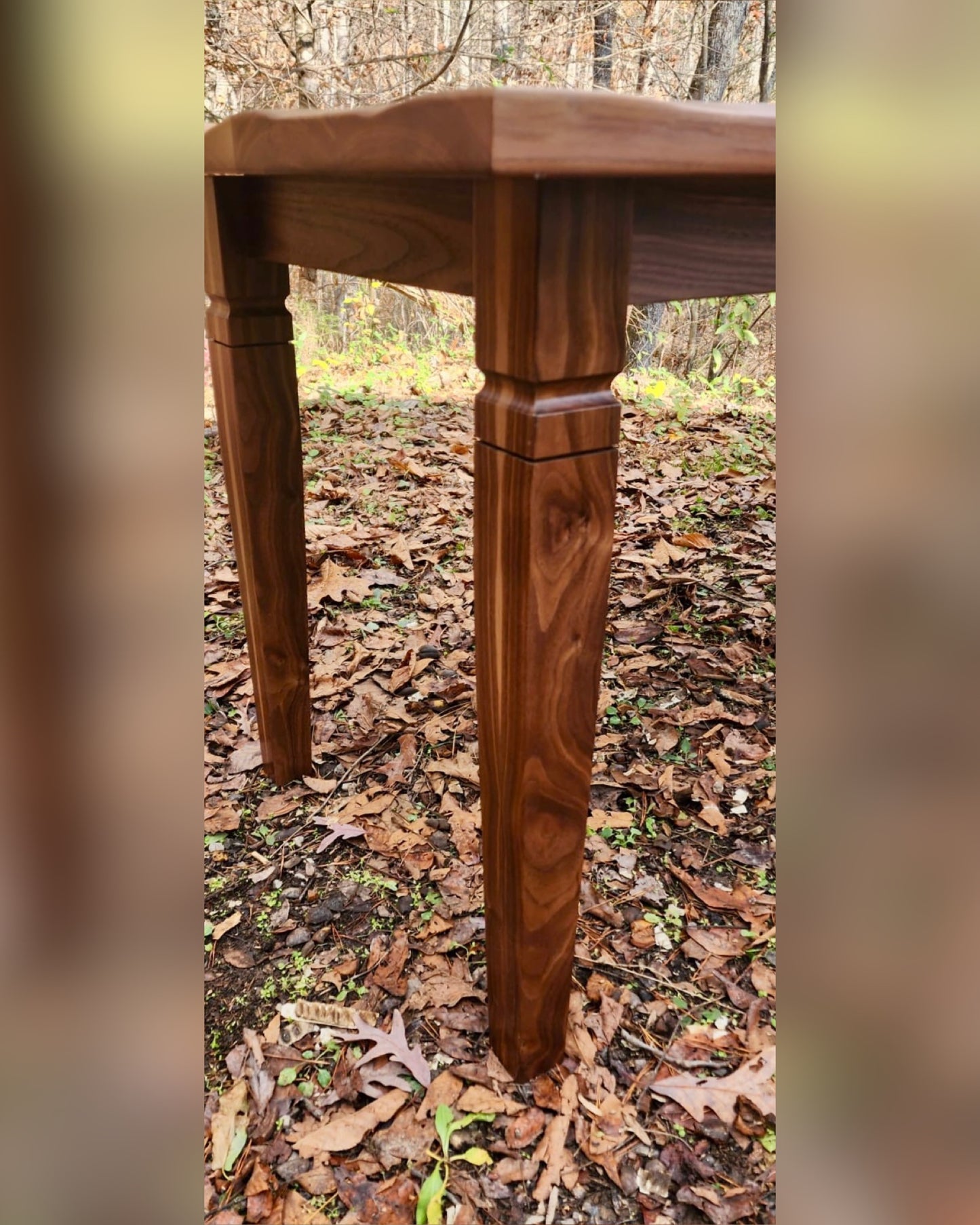 Table- Walnut Dining room table with walnut legs