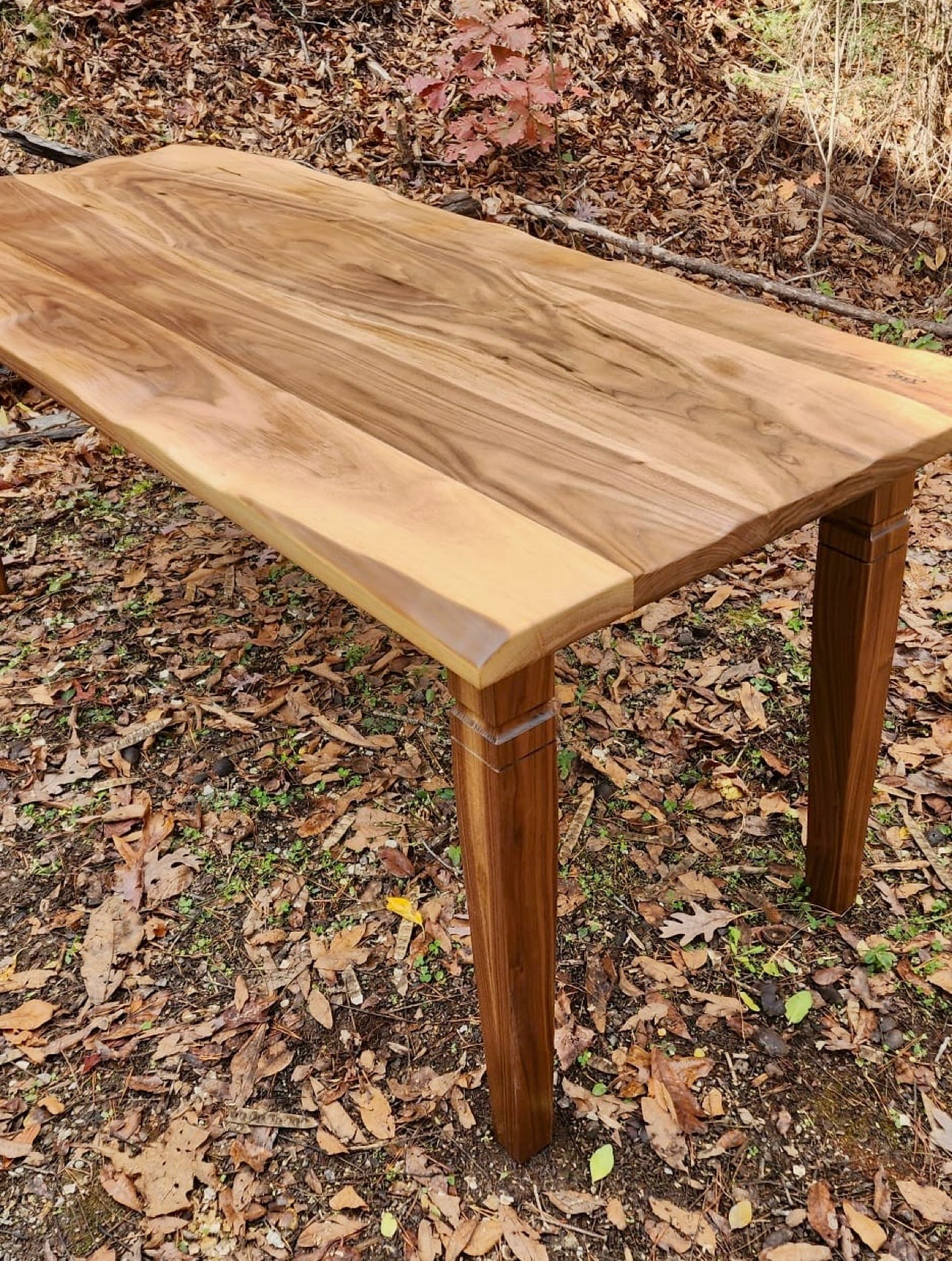 Table- Walnut Dining room table with walnut legs