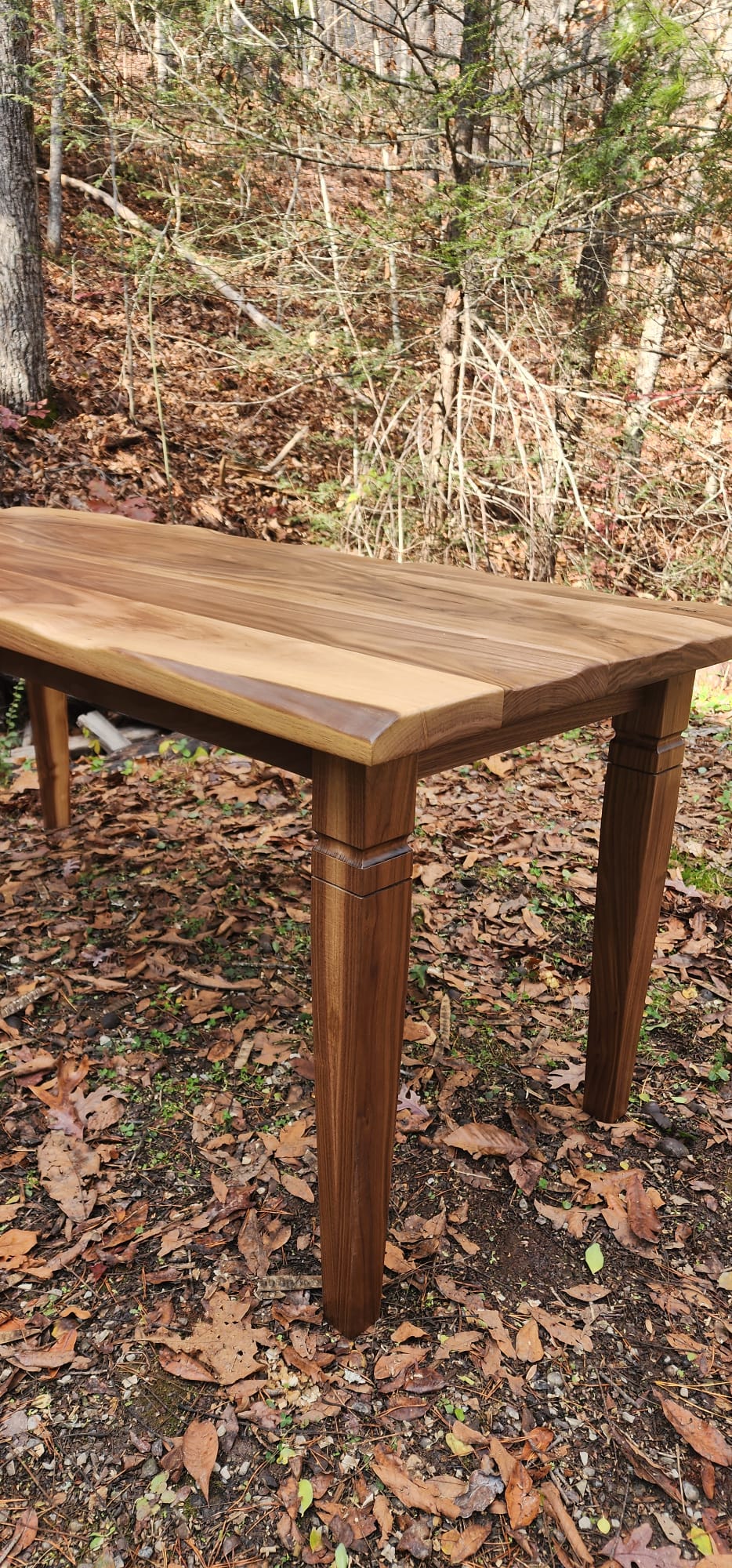 Table- Walnut Dining room table with walnut legs